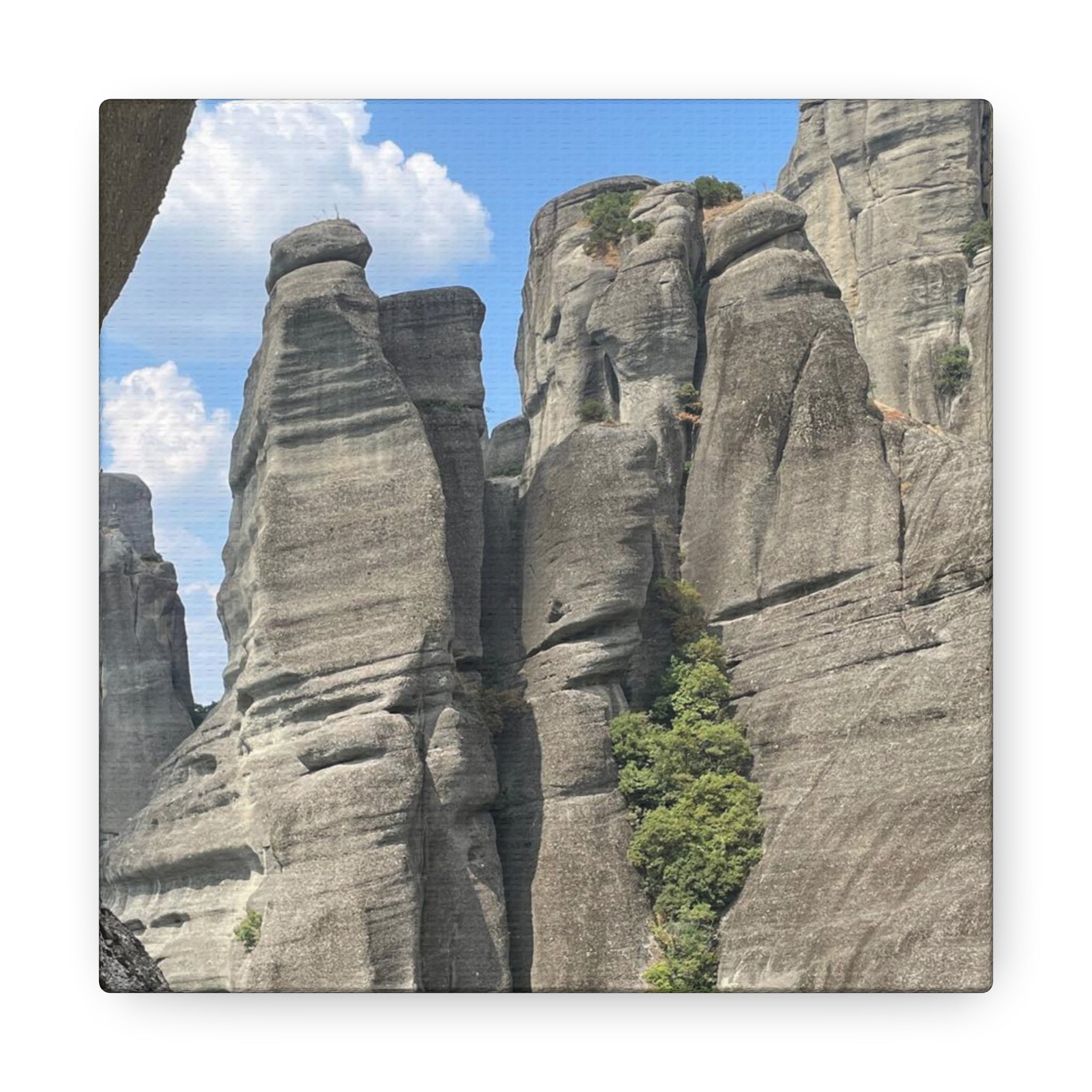 Meteora Mountains Greece Canvas Wrap