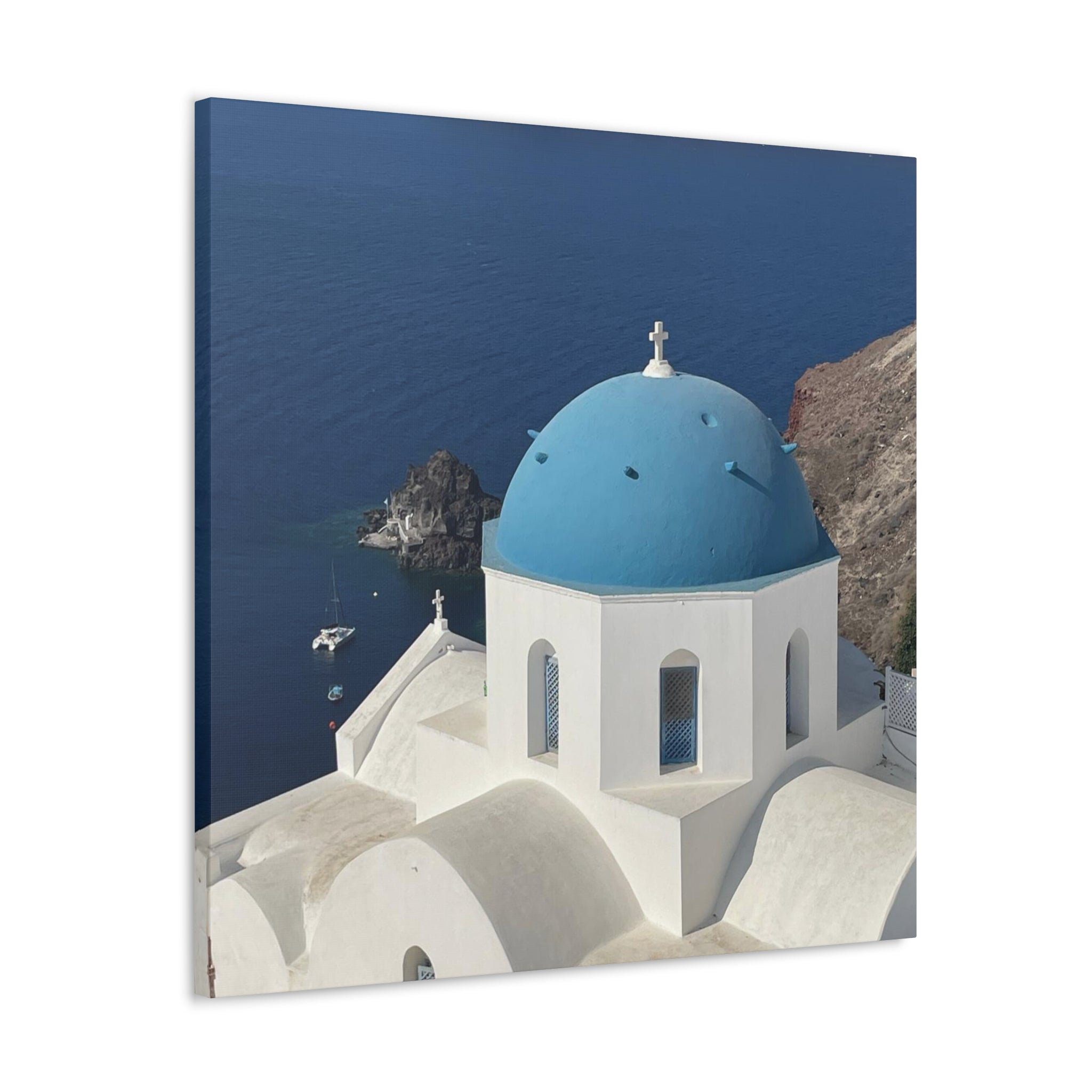 Santorini Greece Canvas Wrap