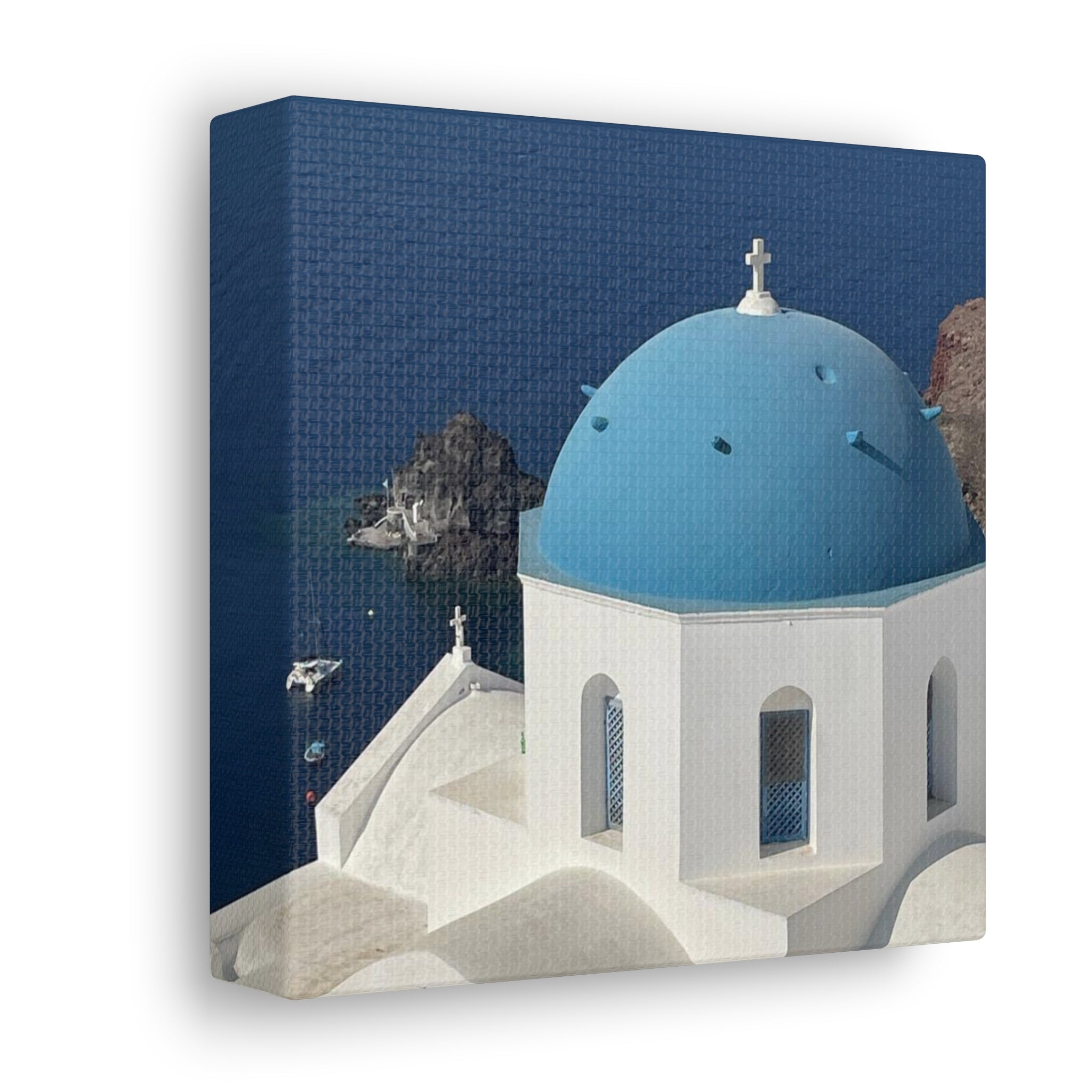 Santorini Greece Canvas Wrap