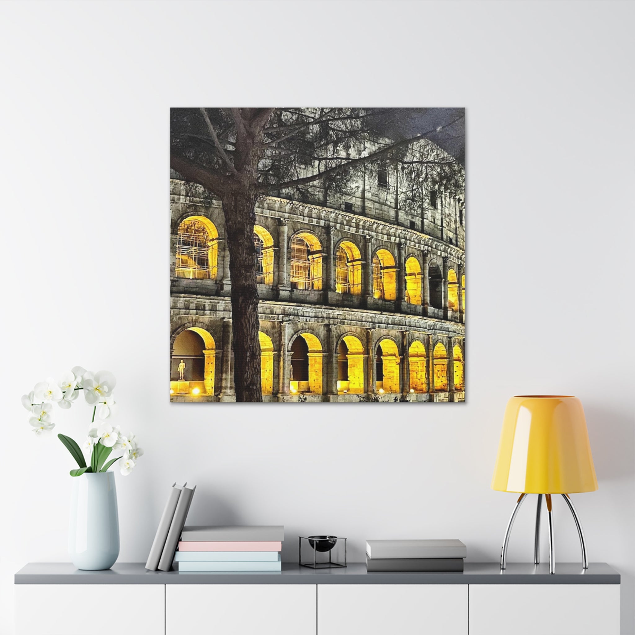 Rome at Night Canvas Wrap