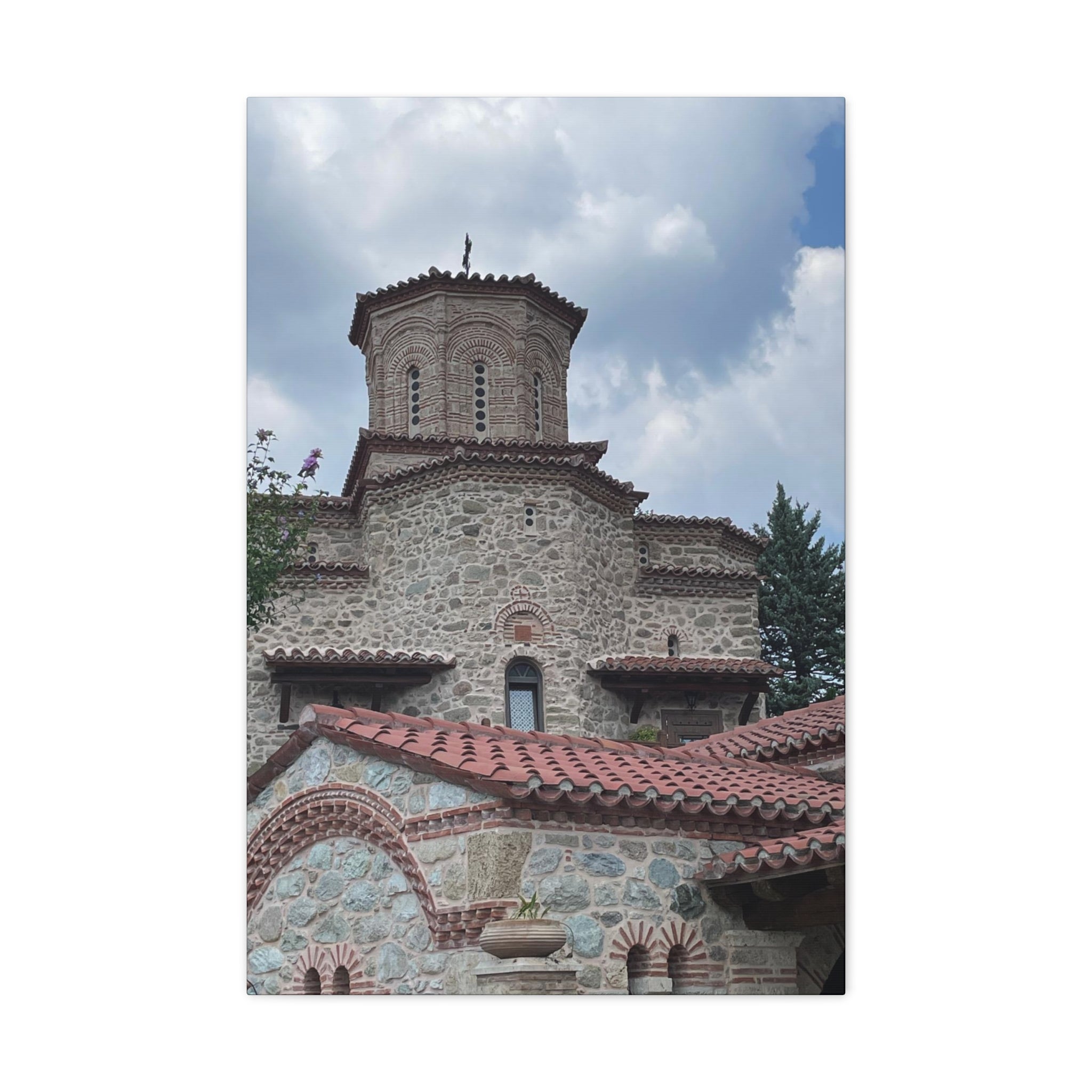 Greek Monastery Canvas Wrap