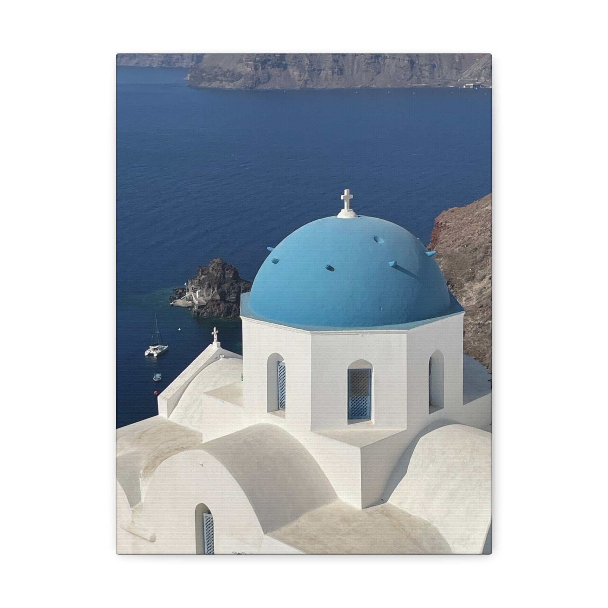 Santorini Greece Canvas Wrap