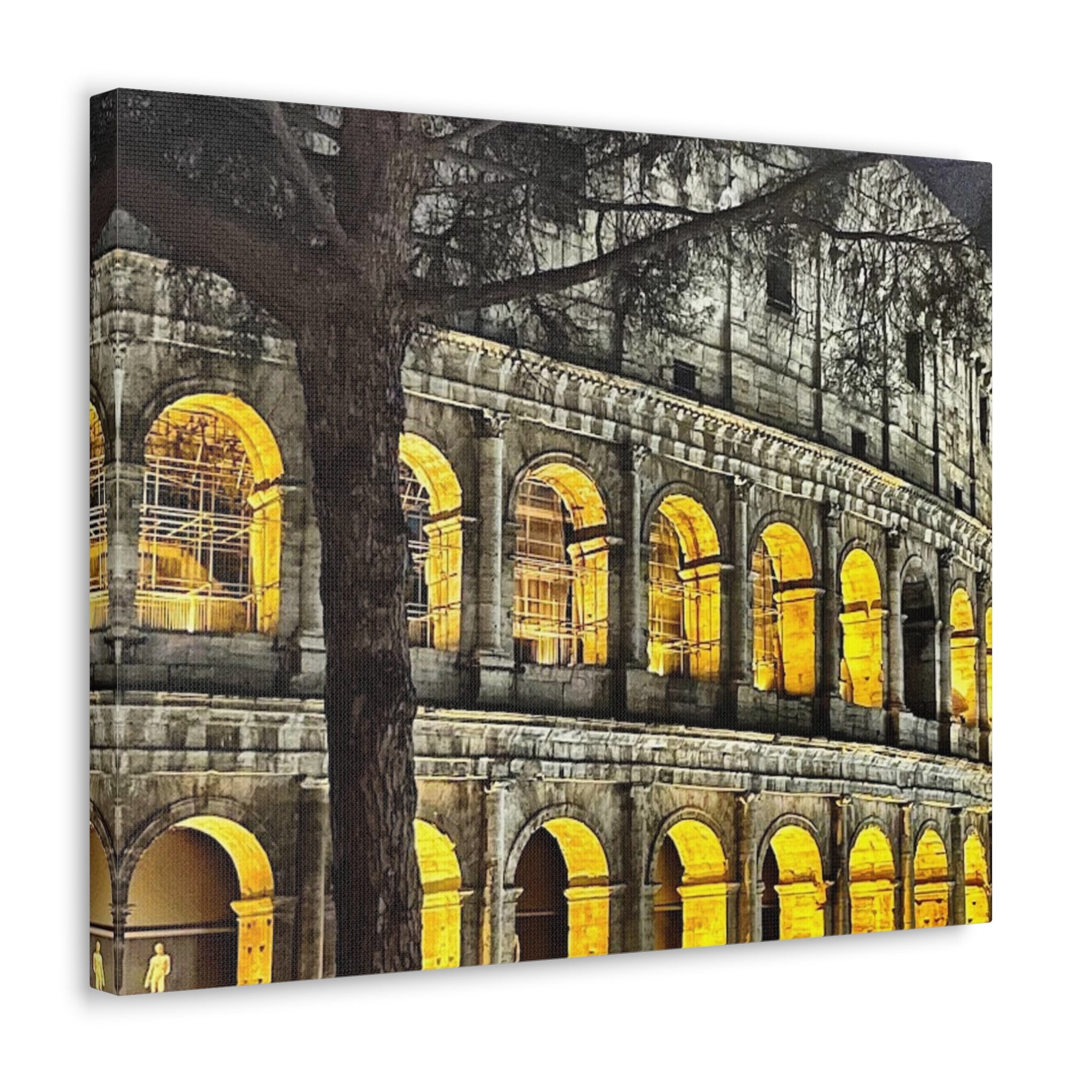 Rome at Night Canvas Wrap