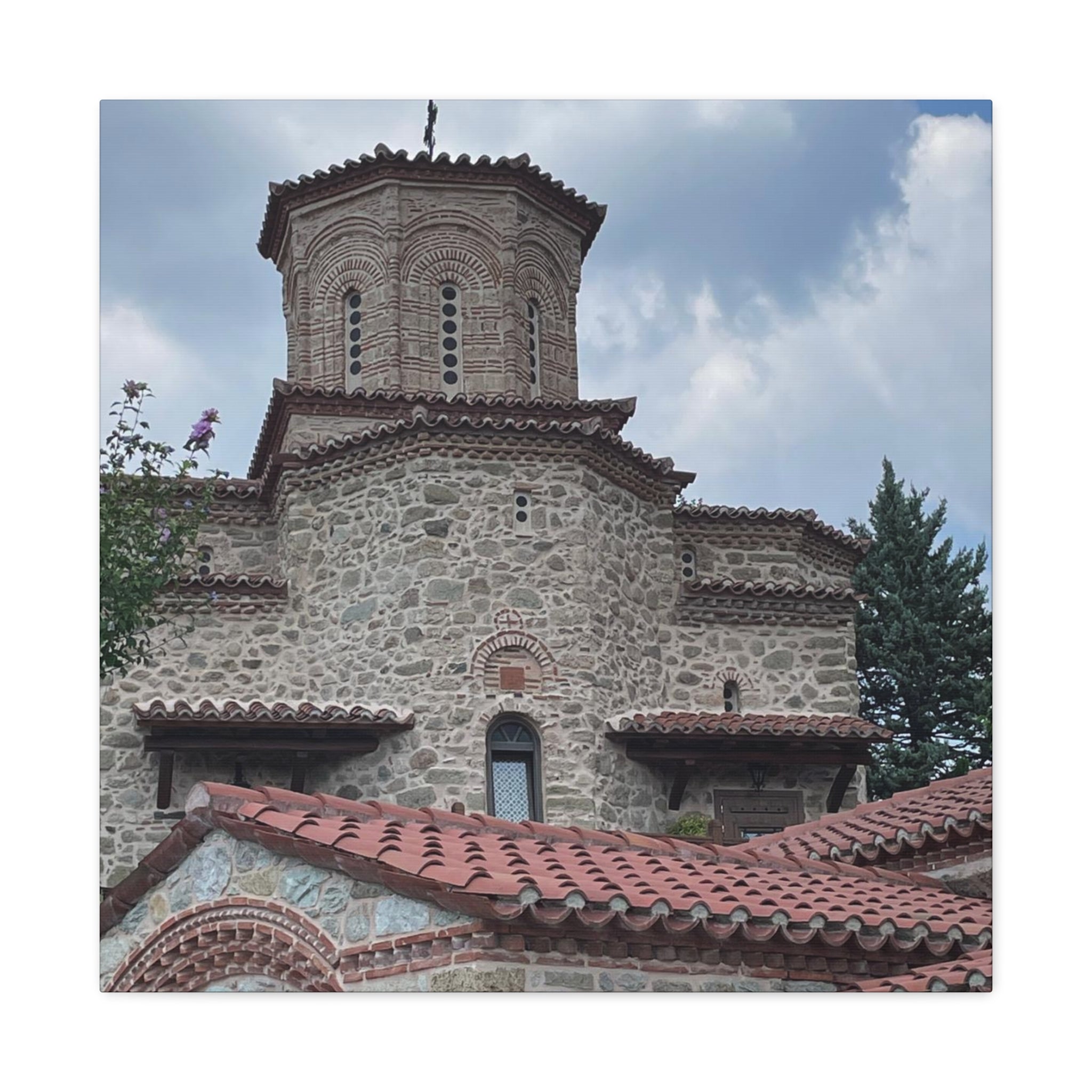 Greek Monastery Canvas Wrap