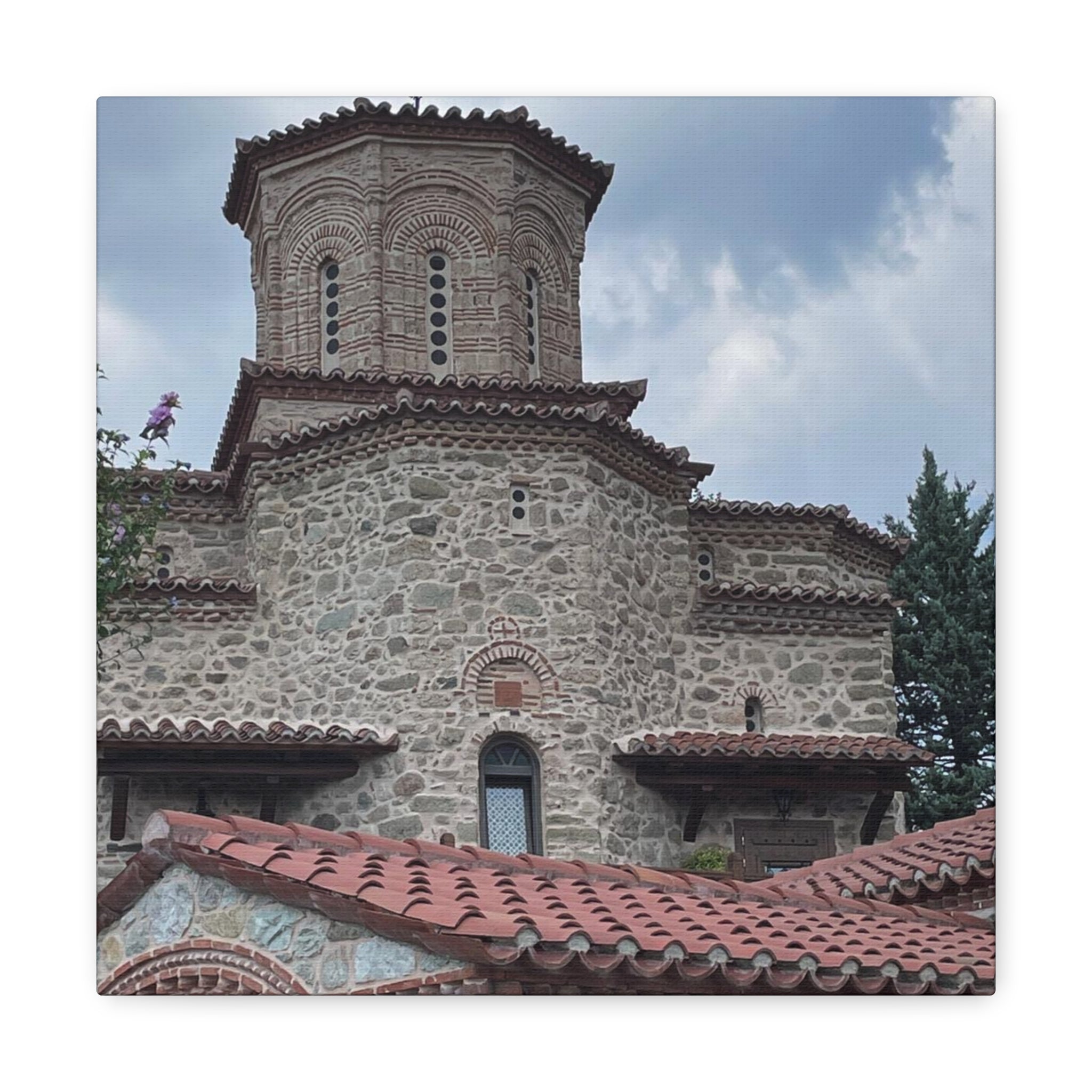 Greek Monastery Canvas Wrap