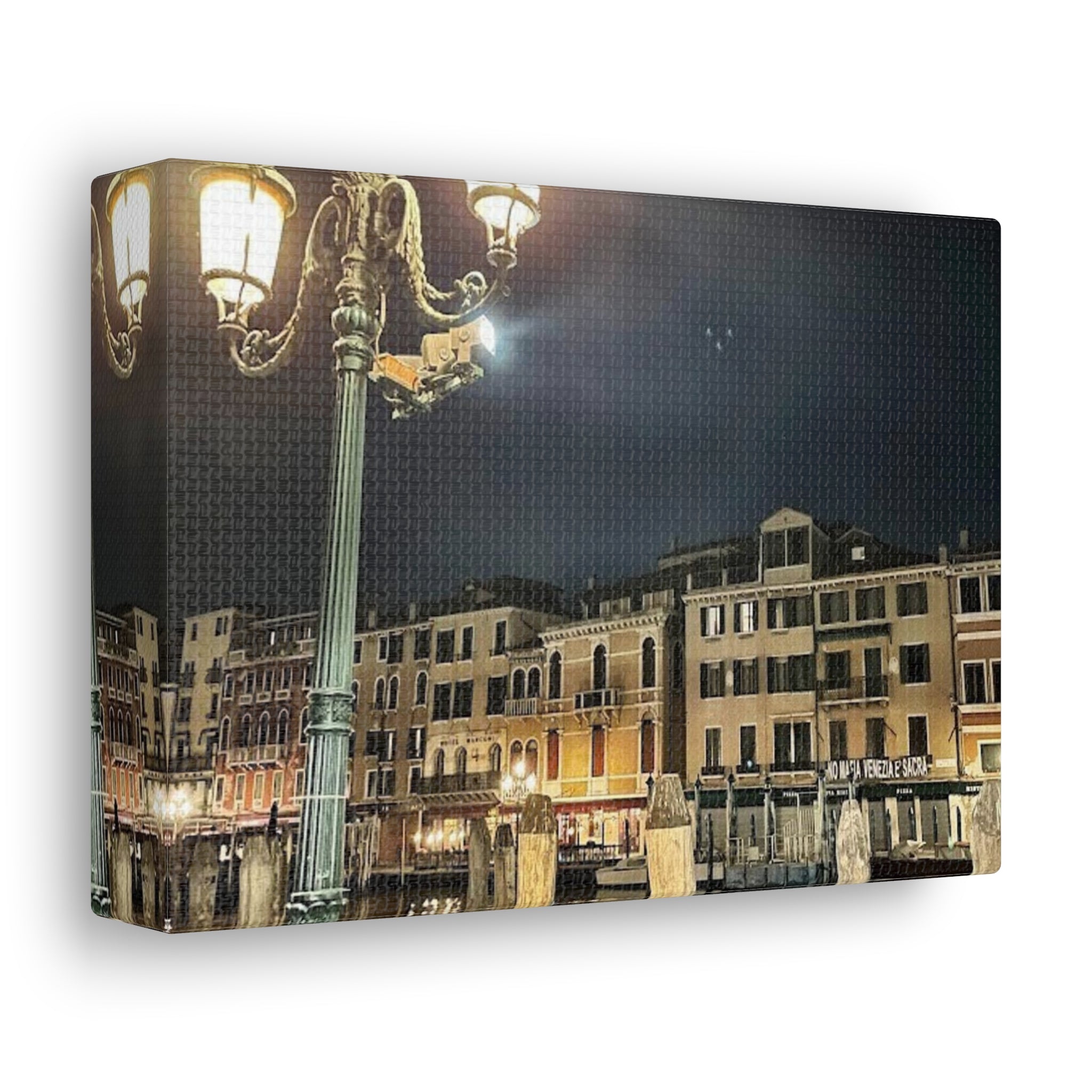 Venice Italy at Night Canvas Wrap