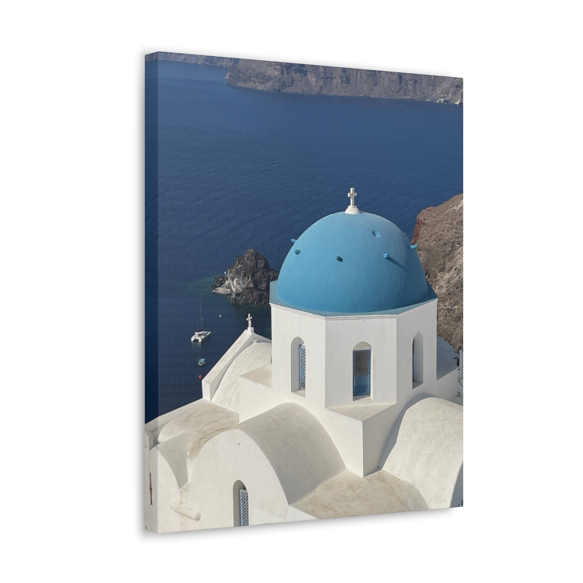 Santorini Greece Canvas Wrap