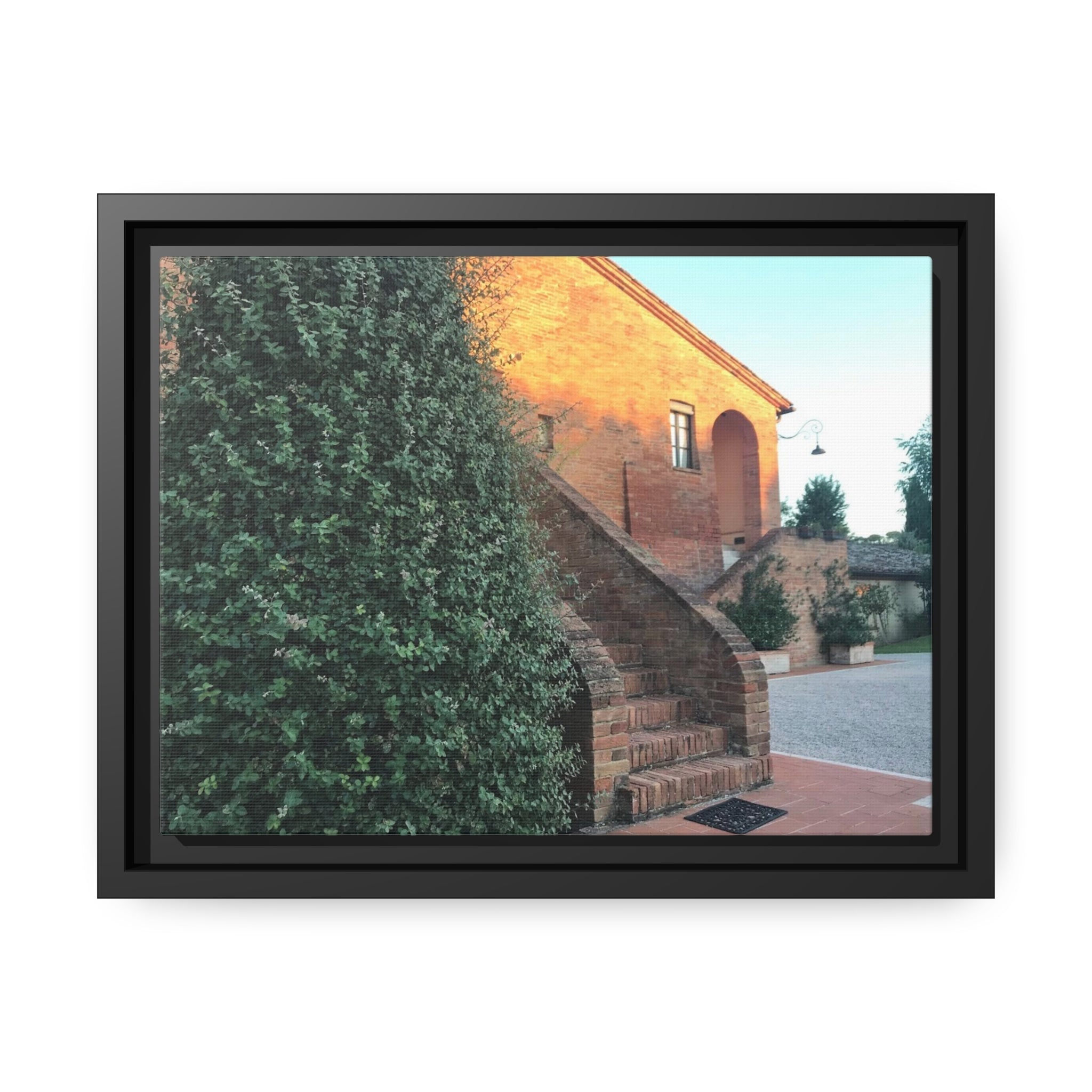 Italian Villa Italy Matte Canvas, Black Frame