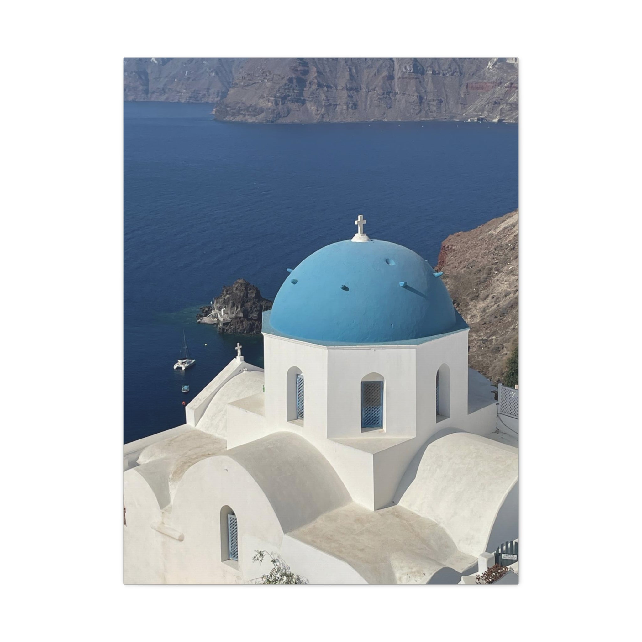 Santorini Greece Canvas Wrap