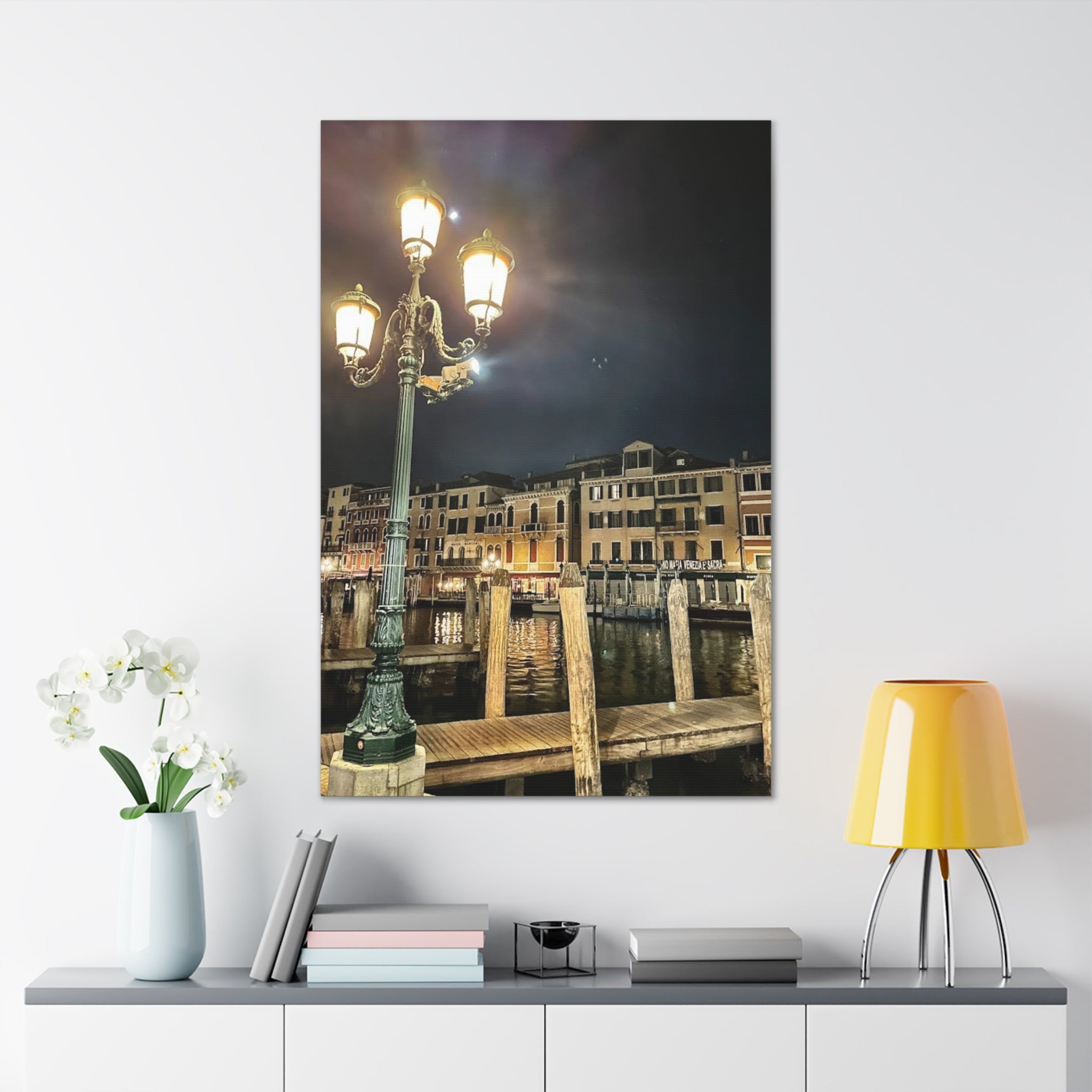 Venice Italy at Night Canvas Wrap