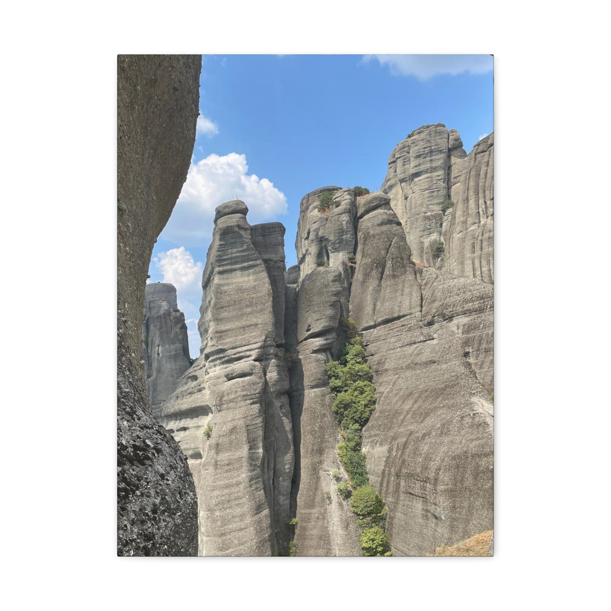 Meteora Mountains Greece Canvas Wrap