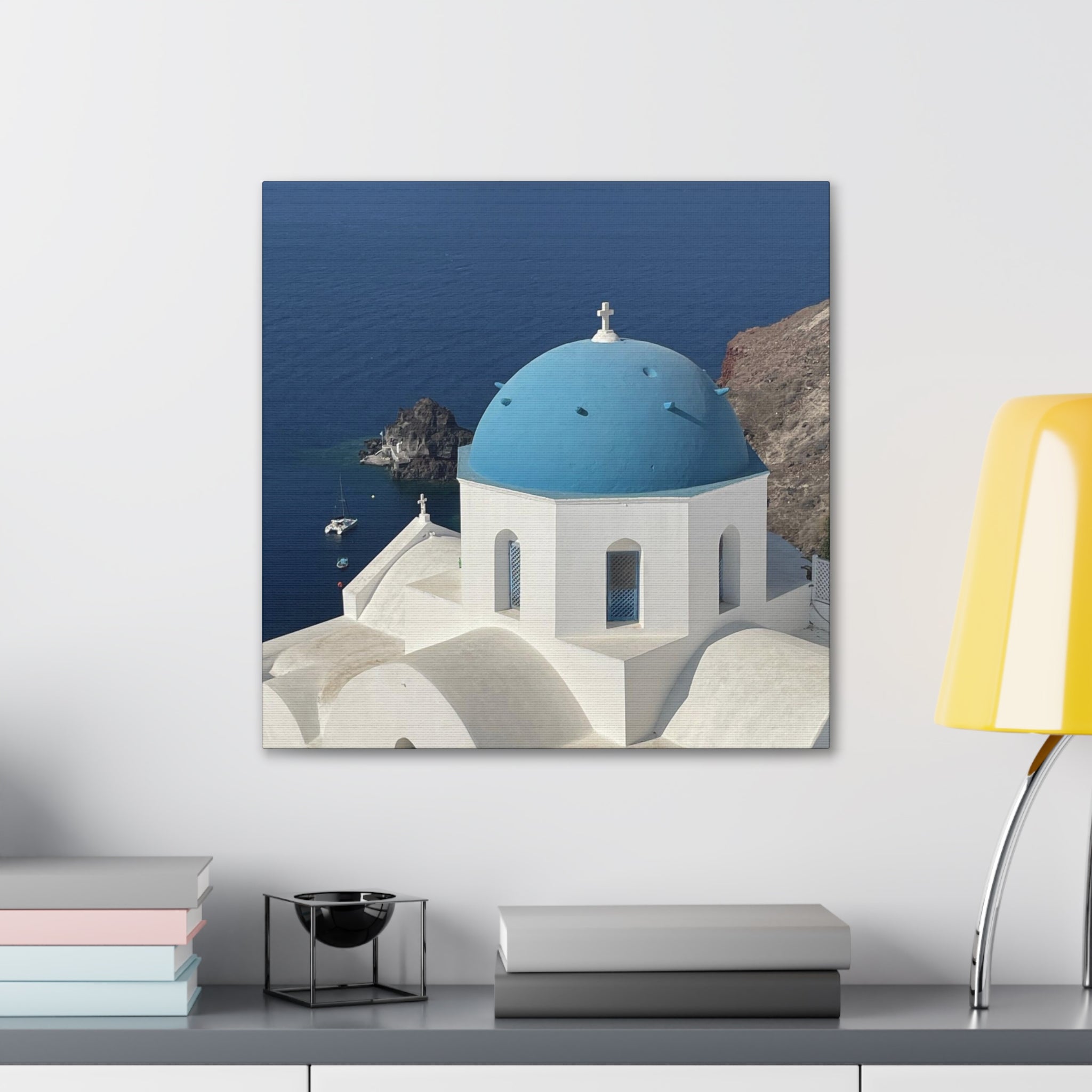 Santorini Greece Canvas Wrap