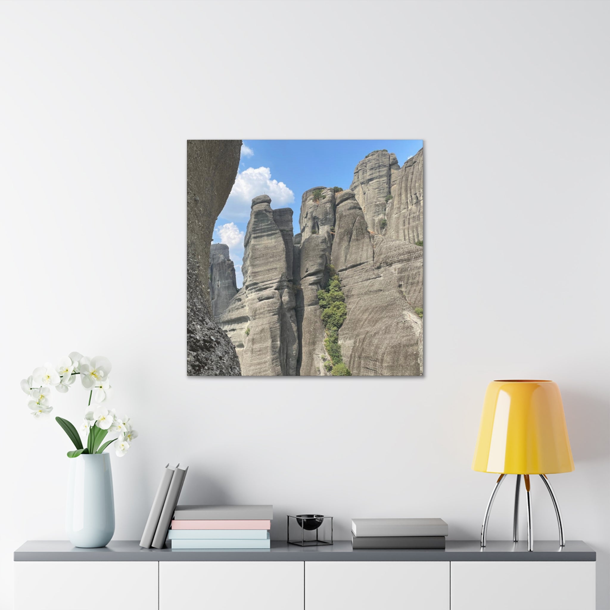 Meteora Mountains Greece Canvas Wrap