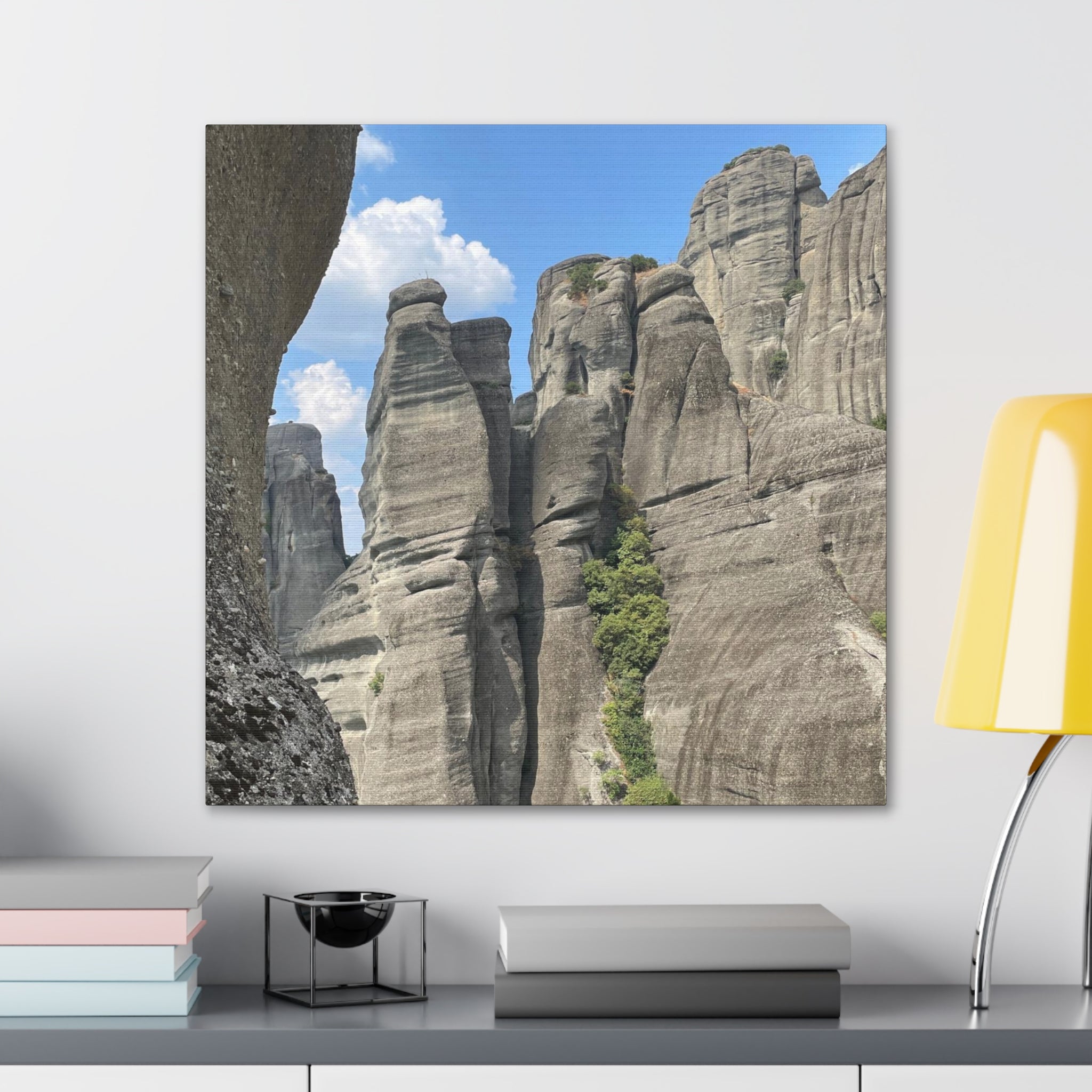 Meteora Mountains Greece Canvas Wrap