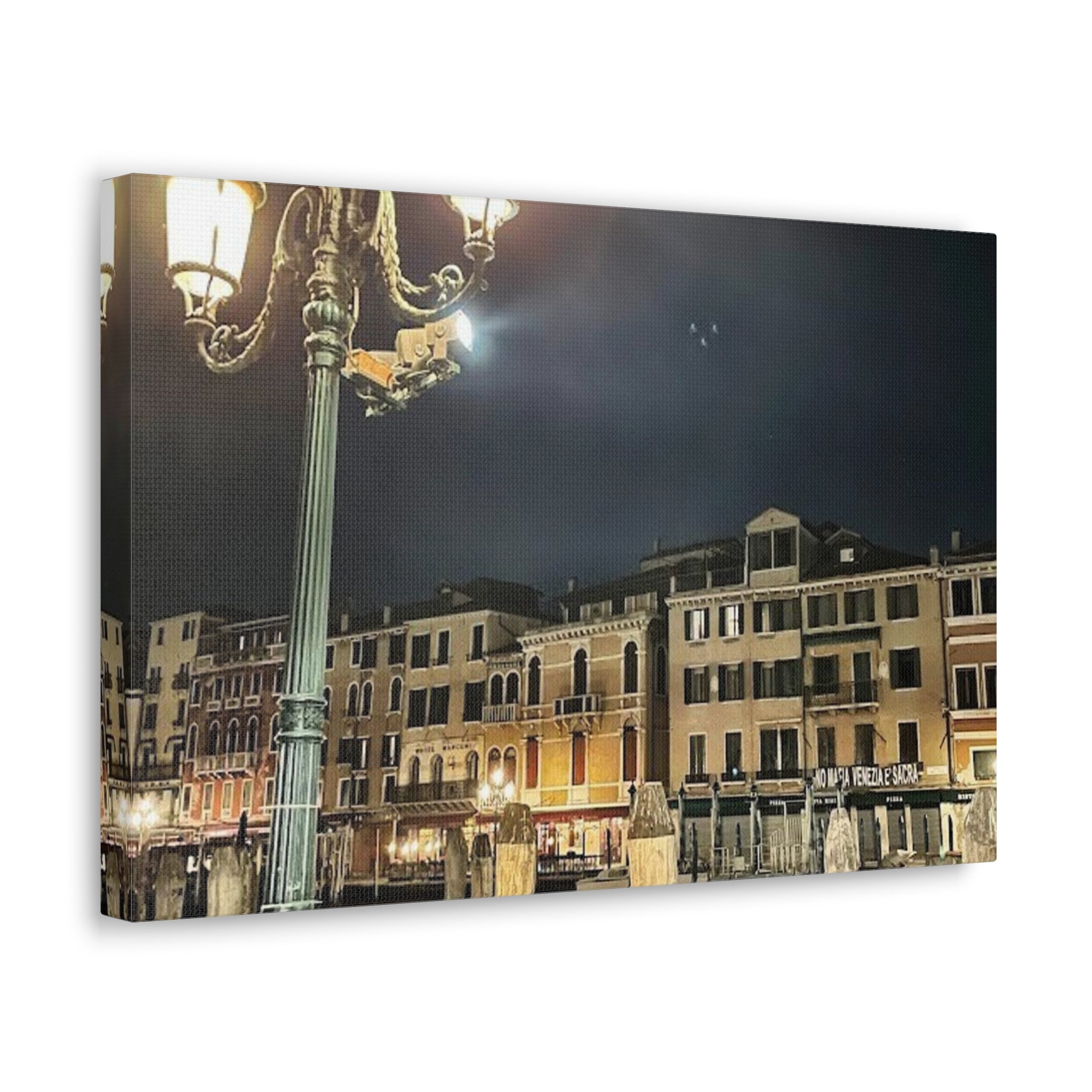 Venice Italy at Night Canvas Wrap