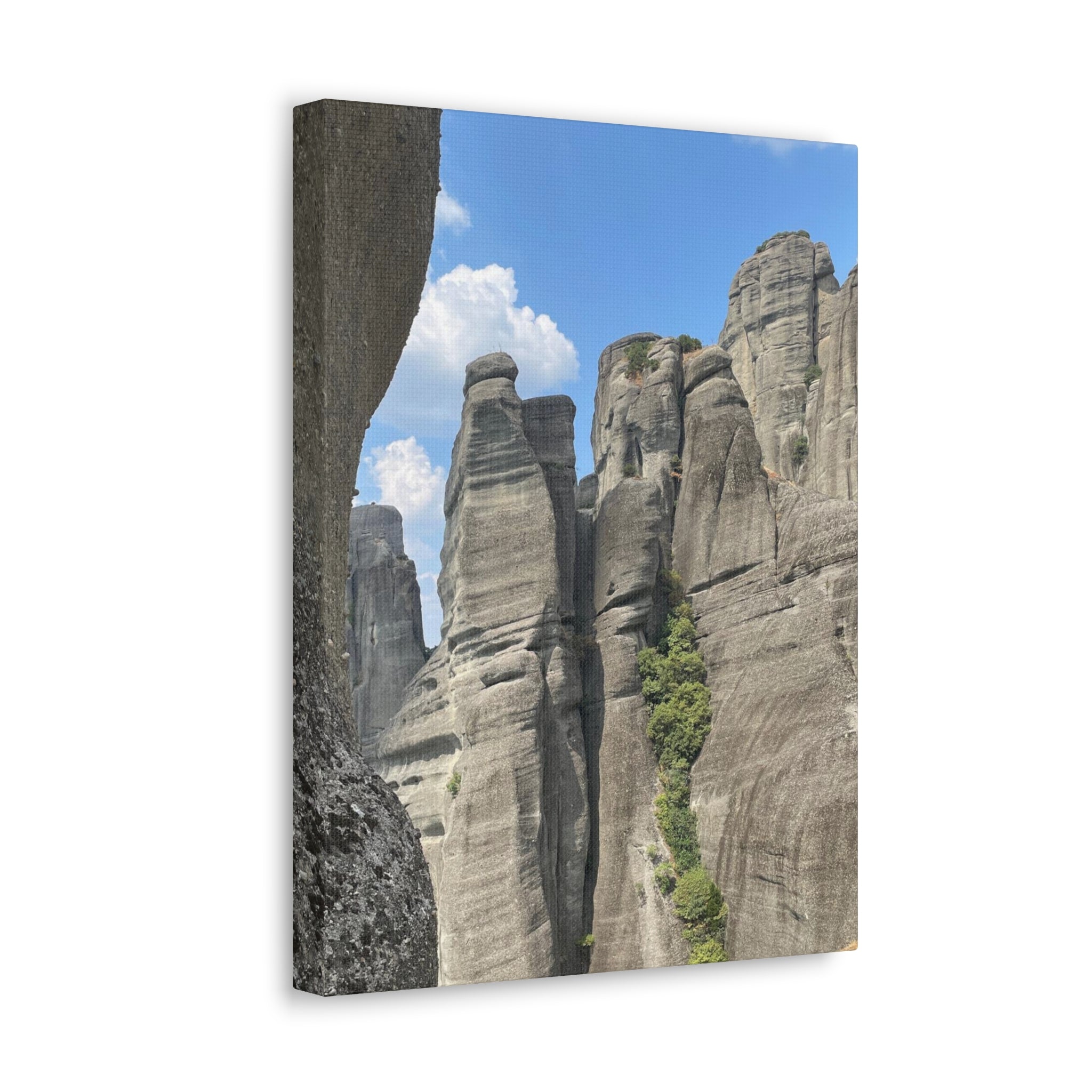 Meteora Mountains Greece Canvas Wrap