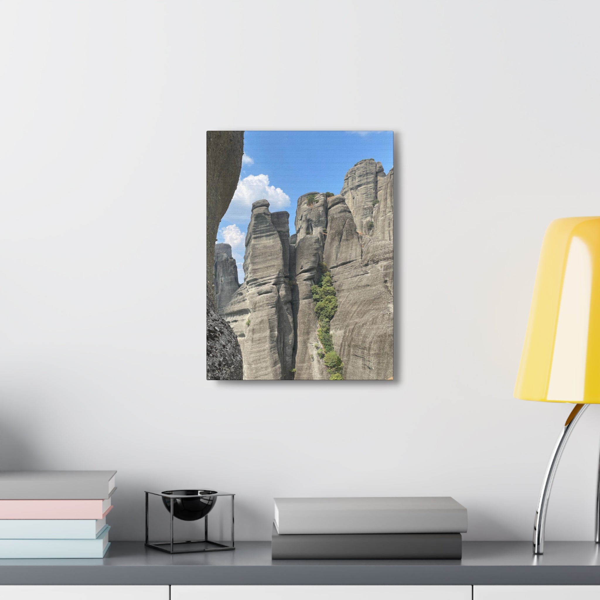 Meteora Mountains Greece Canvas Wrap