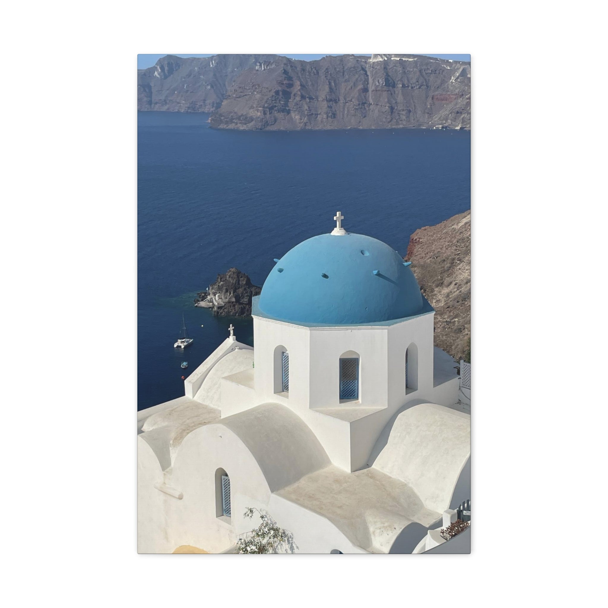 Santorini Greece Canvas Wrap