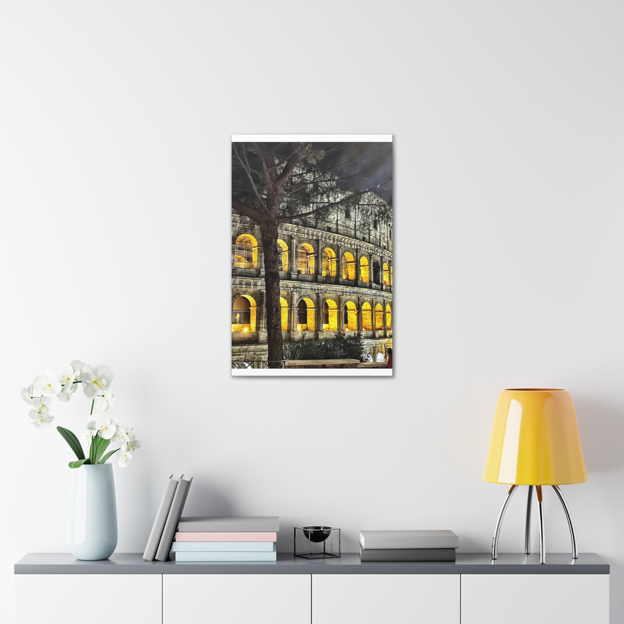 Rome at Night Canvas Wrap