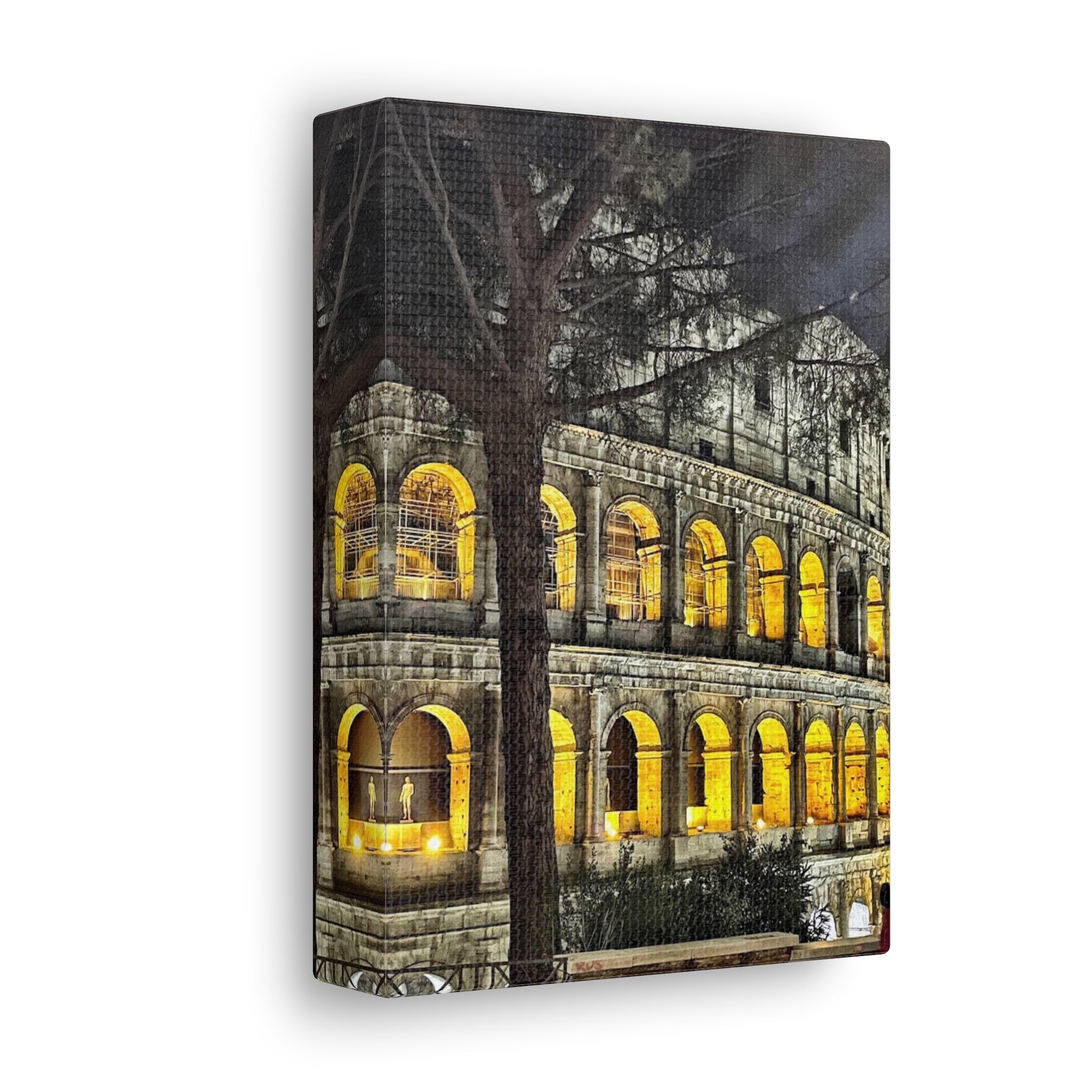 Rome at Night Canvas Wrap