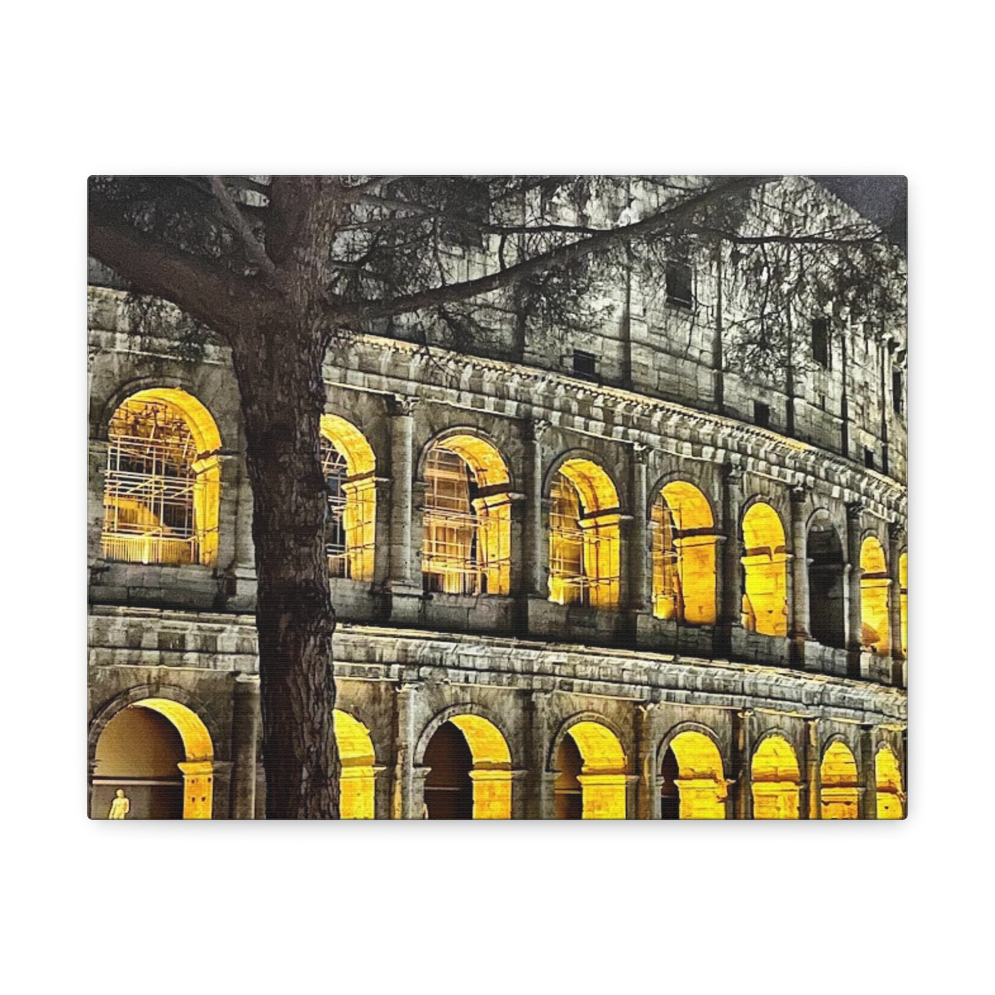 Rome at Night Canvas Wrap