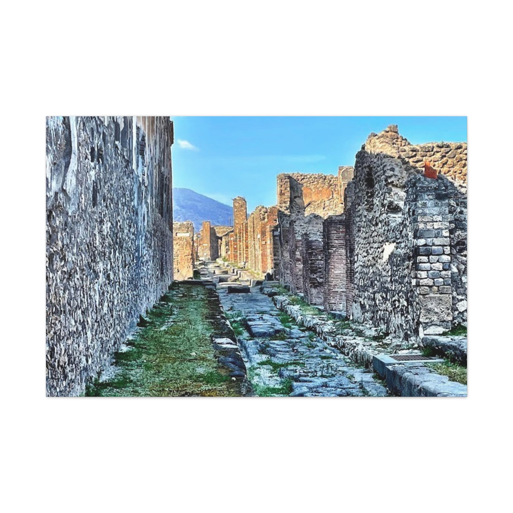 Streets of Pompeii Italy Canvas Wrap