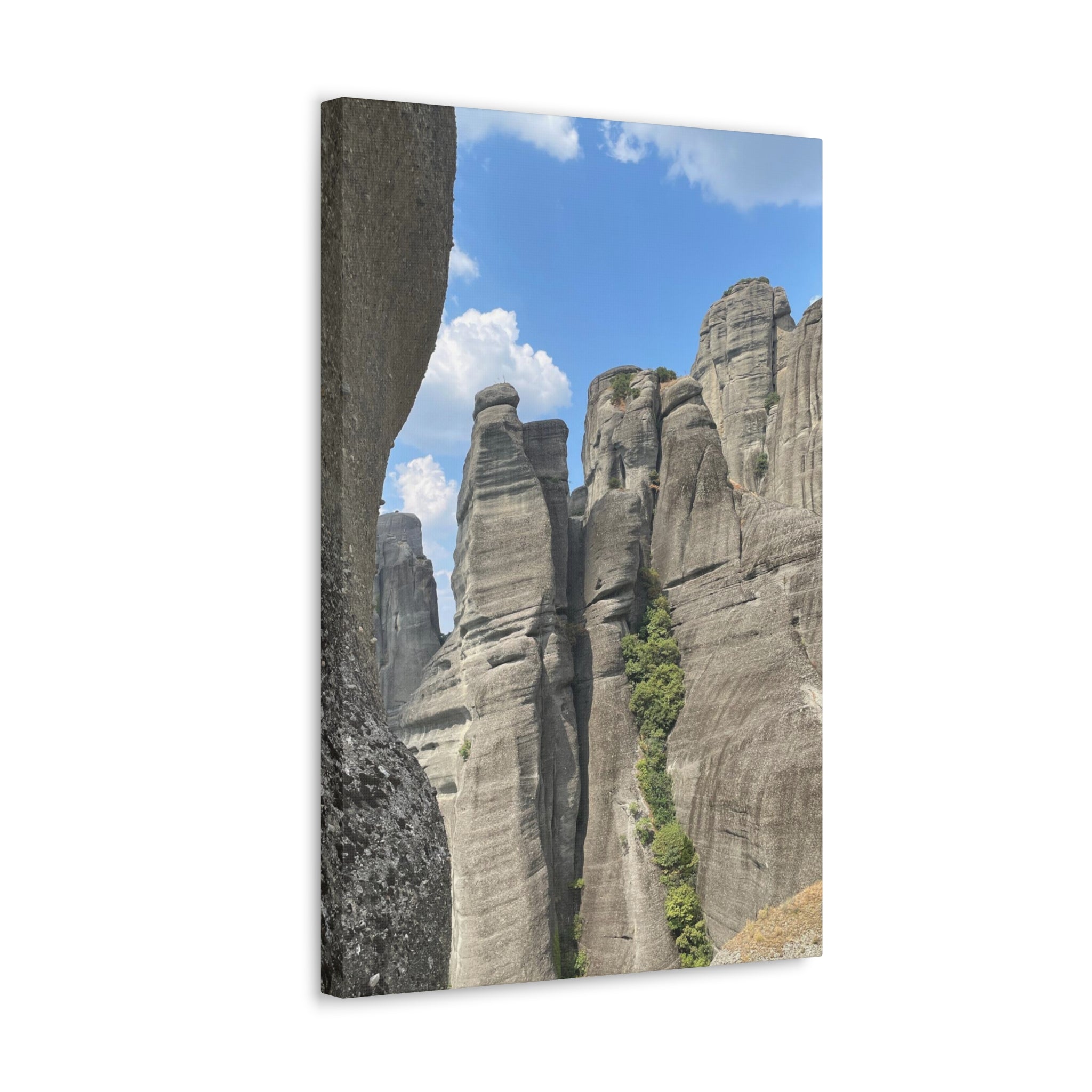 Meteora Mountains Greece Canvas Wrap