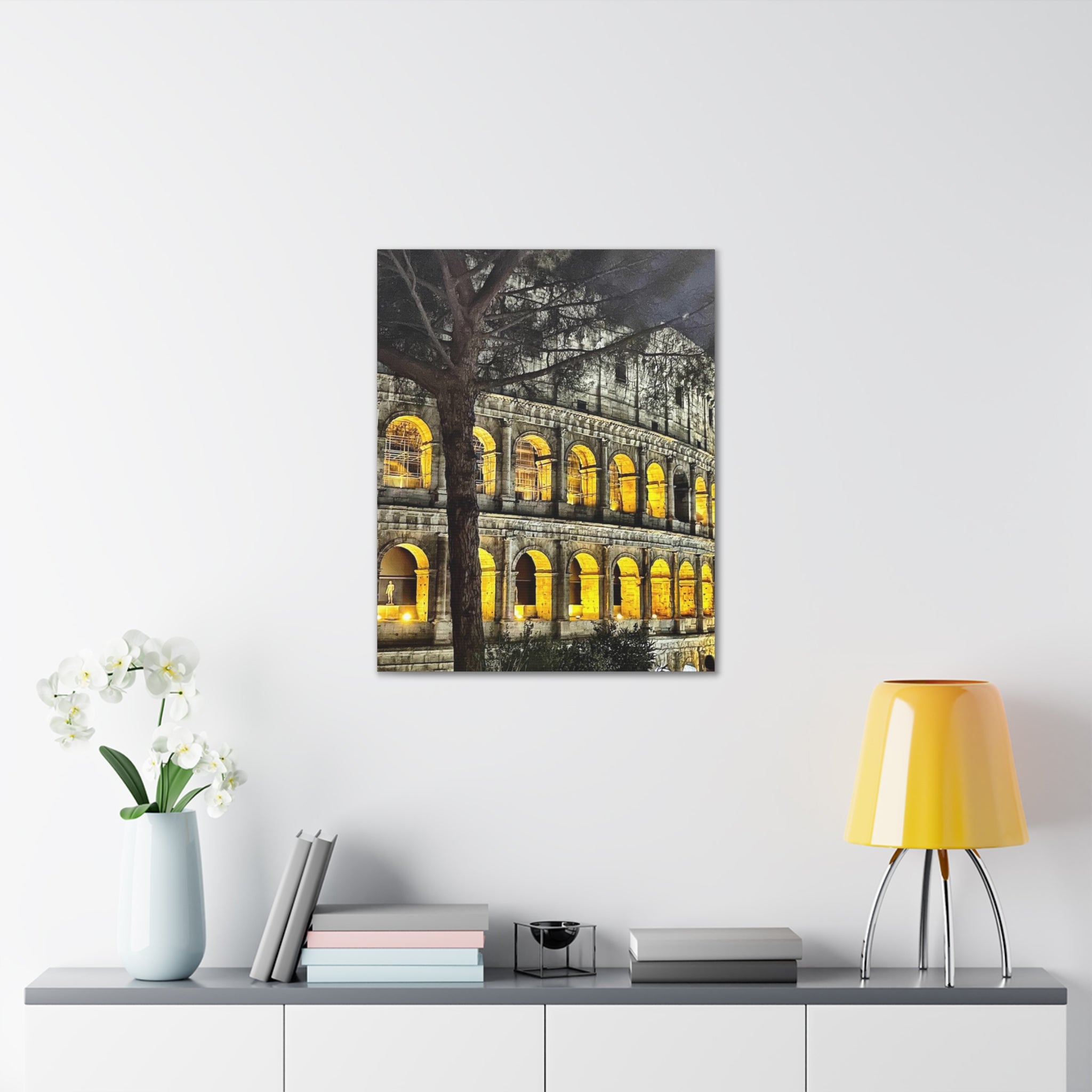 Rome at Night Canvas Wrap