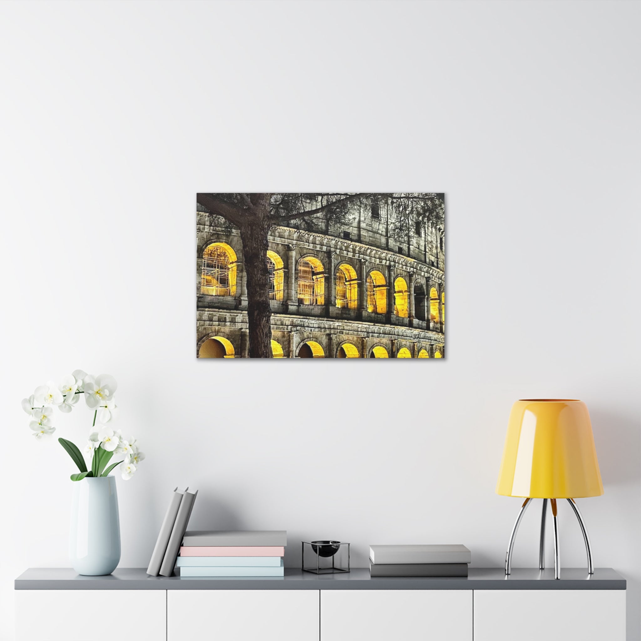 Rome at Night Canvas Wrap