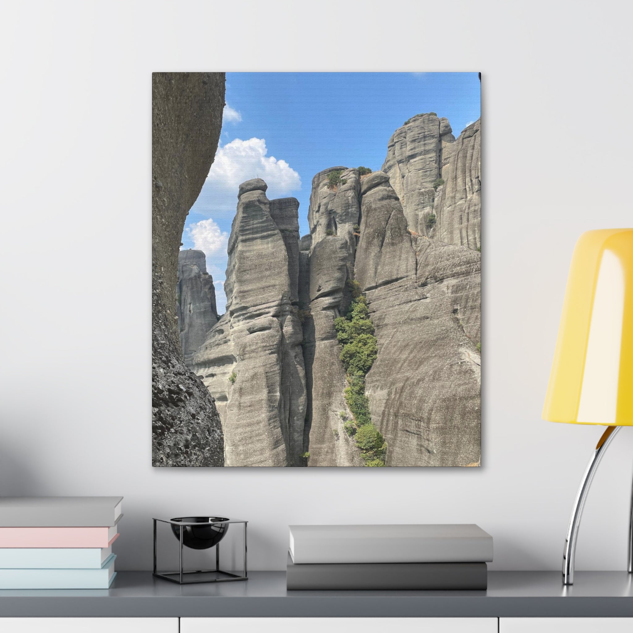 Meteora Mountains Greece Canvas Wrap