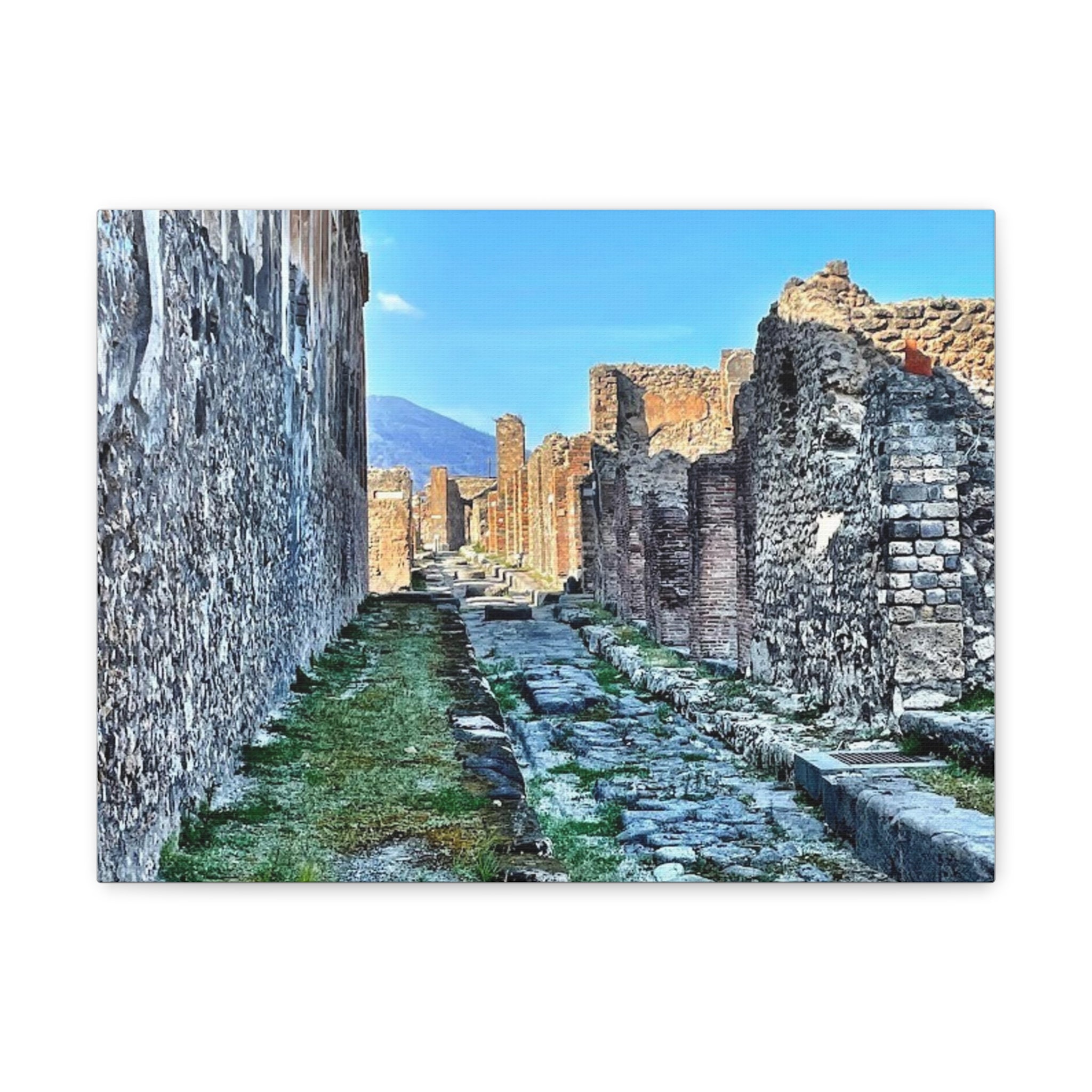 Streets of Pompeii Italy Canvas Wrap