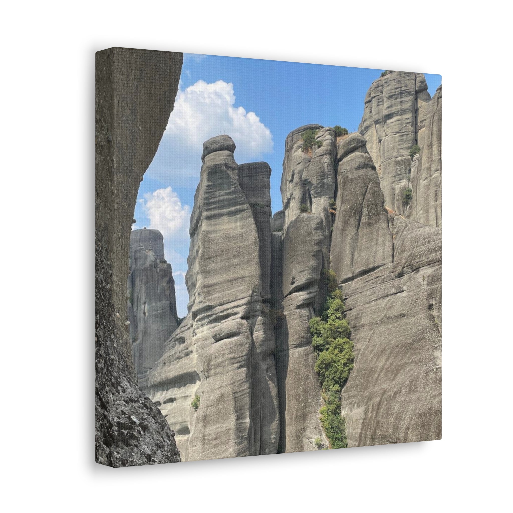 Meteora Mountains Greece Canvas Wrap