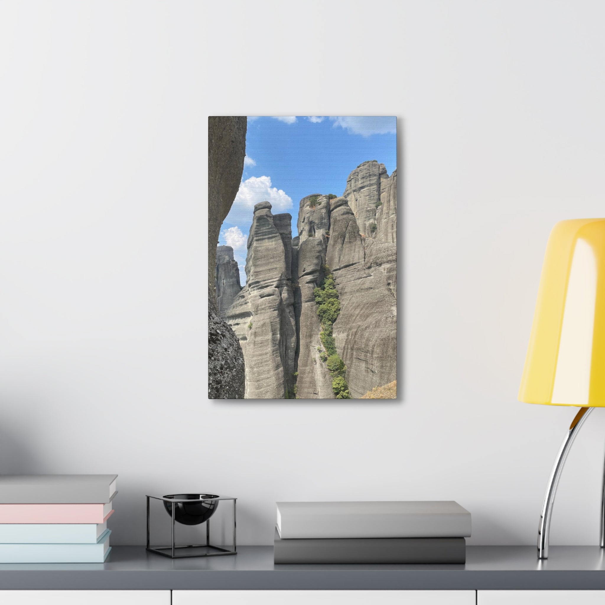 Meteora Mountains Greece Canvas Wrap