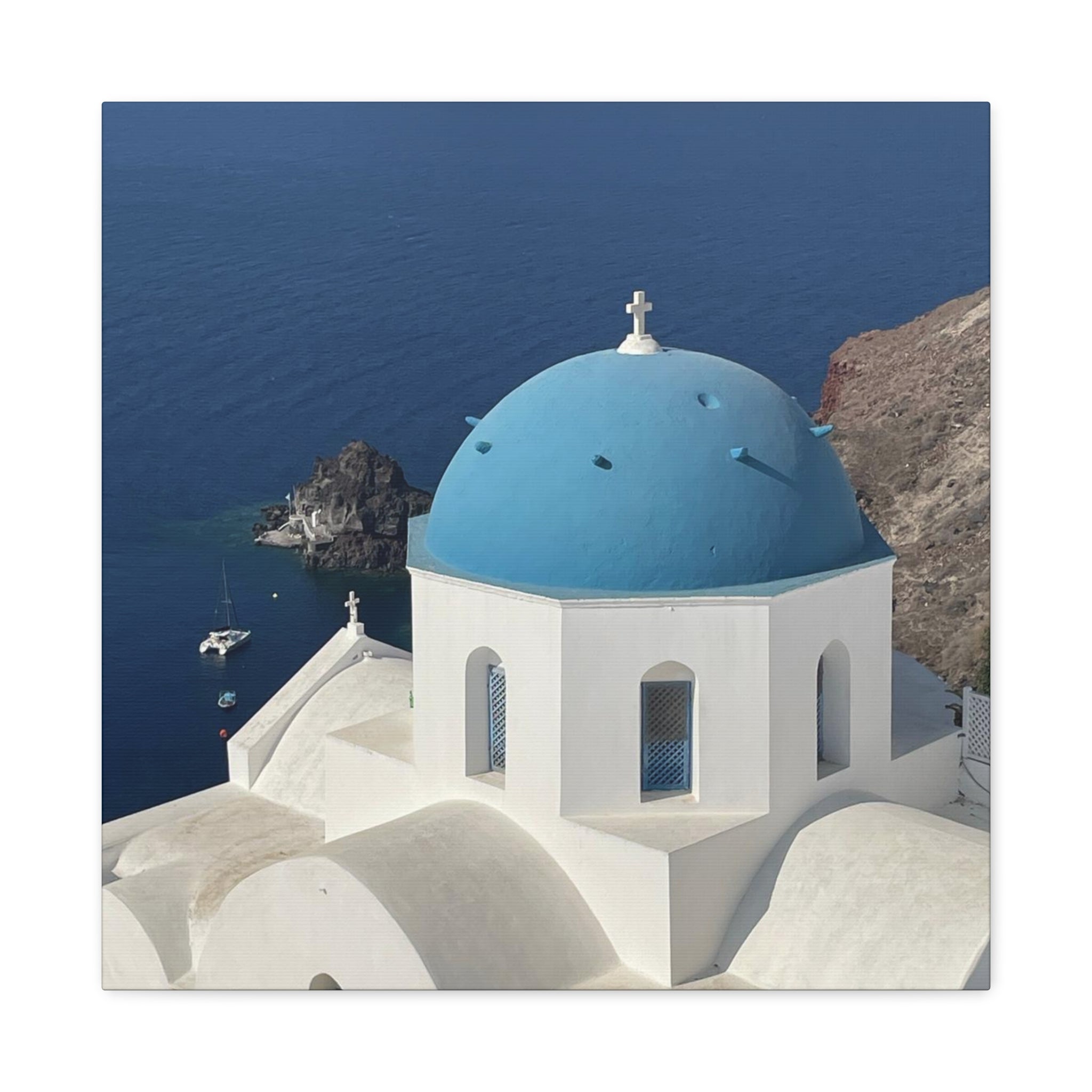 Santorini Greece Canvas Wrap