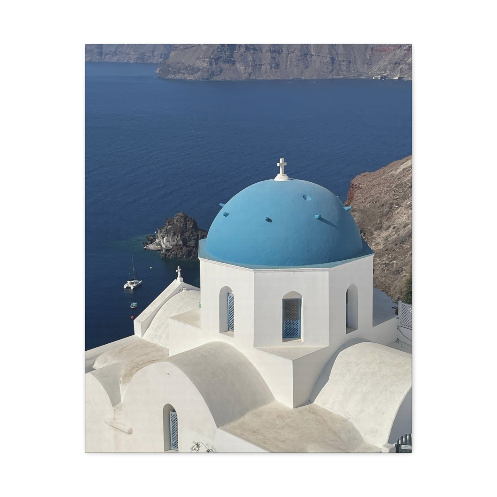 Santorini Greece Canvas Wrap