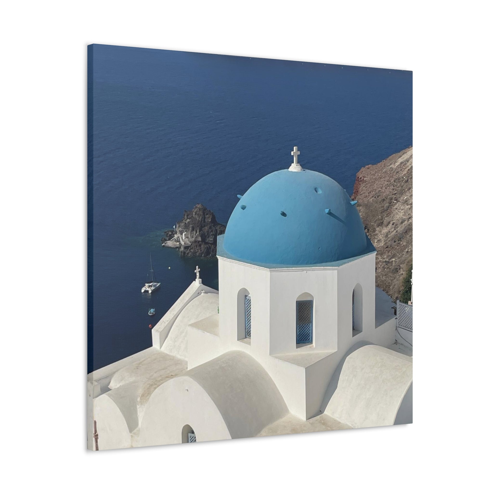 Santorini Greece Canvas Wrap