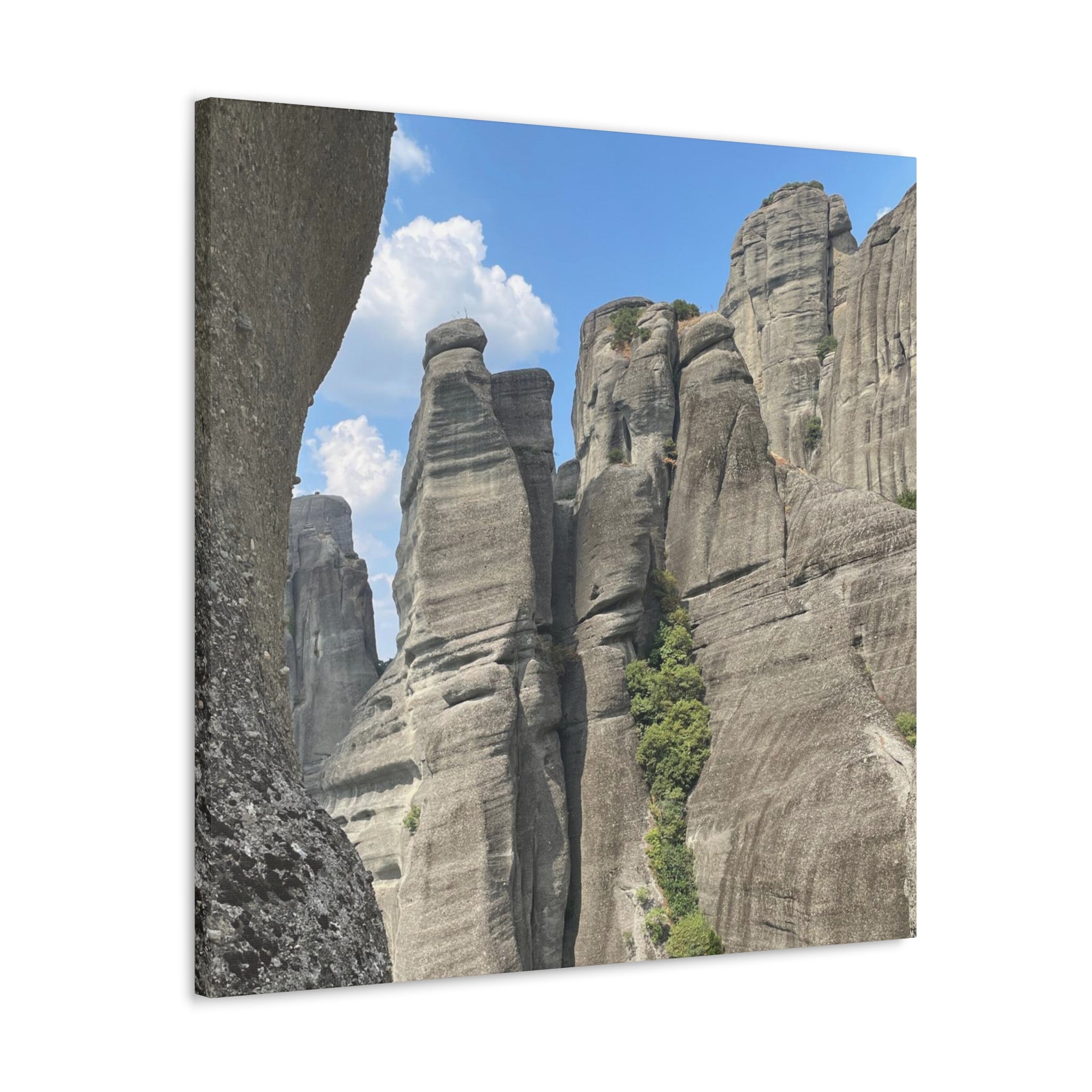 Meteora Mountains Greece Canvas Wrap