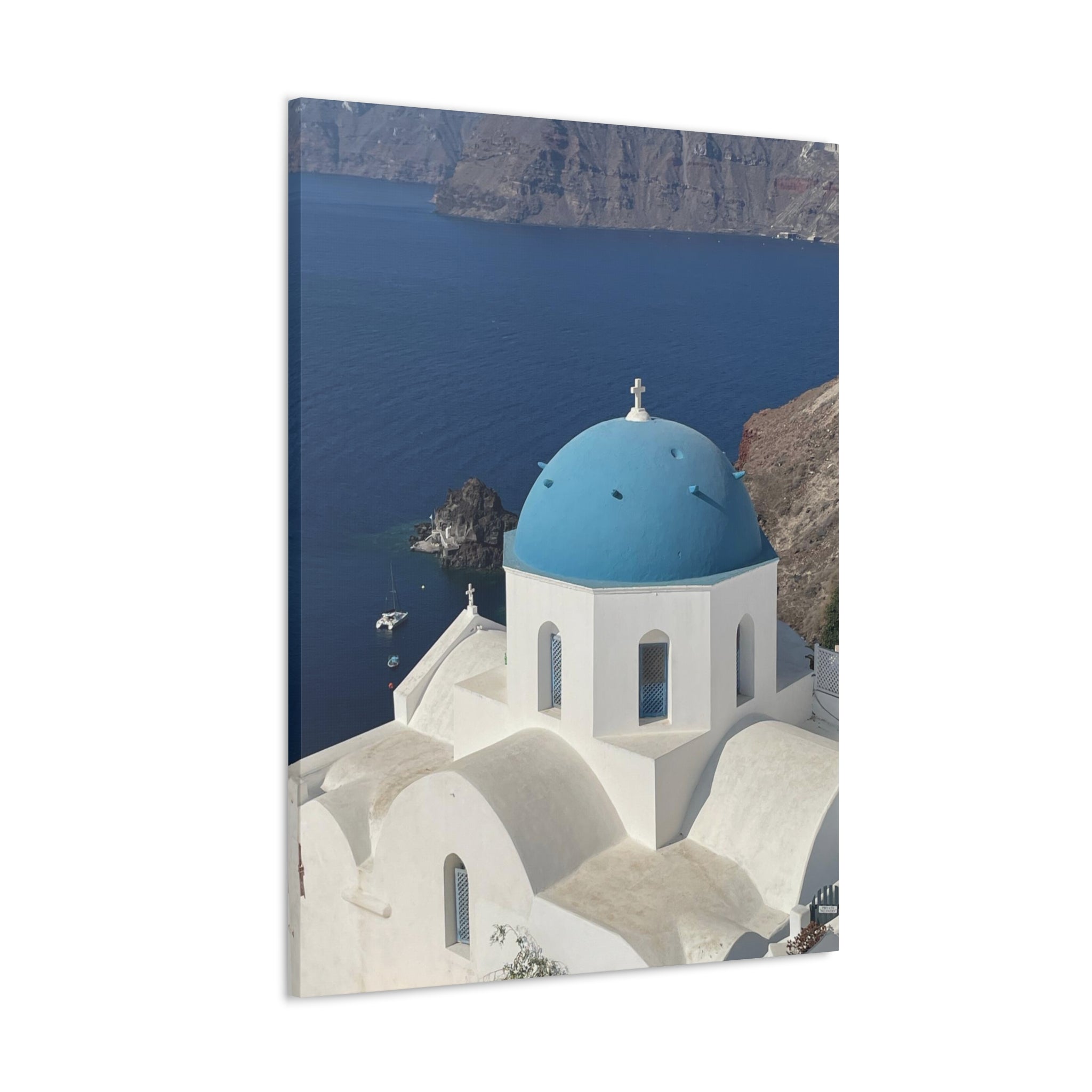 Santorini Greece Canvas Wrap