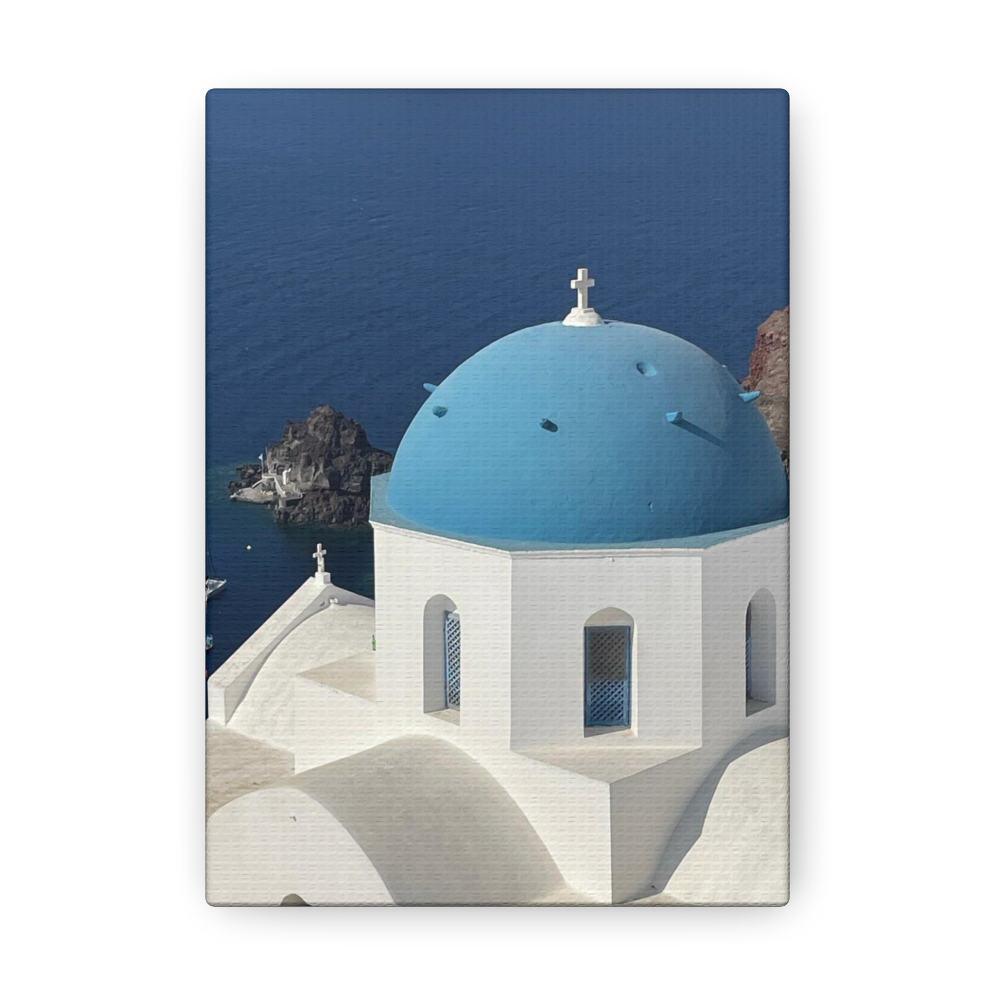 Santorini Greece Canvas Wrap