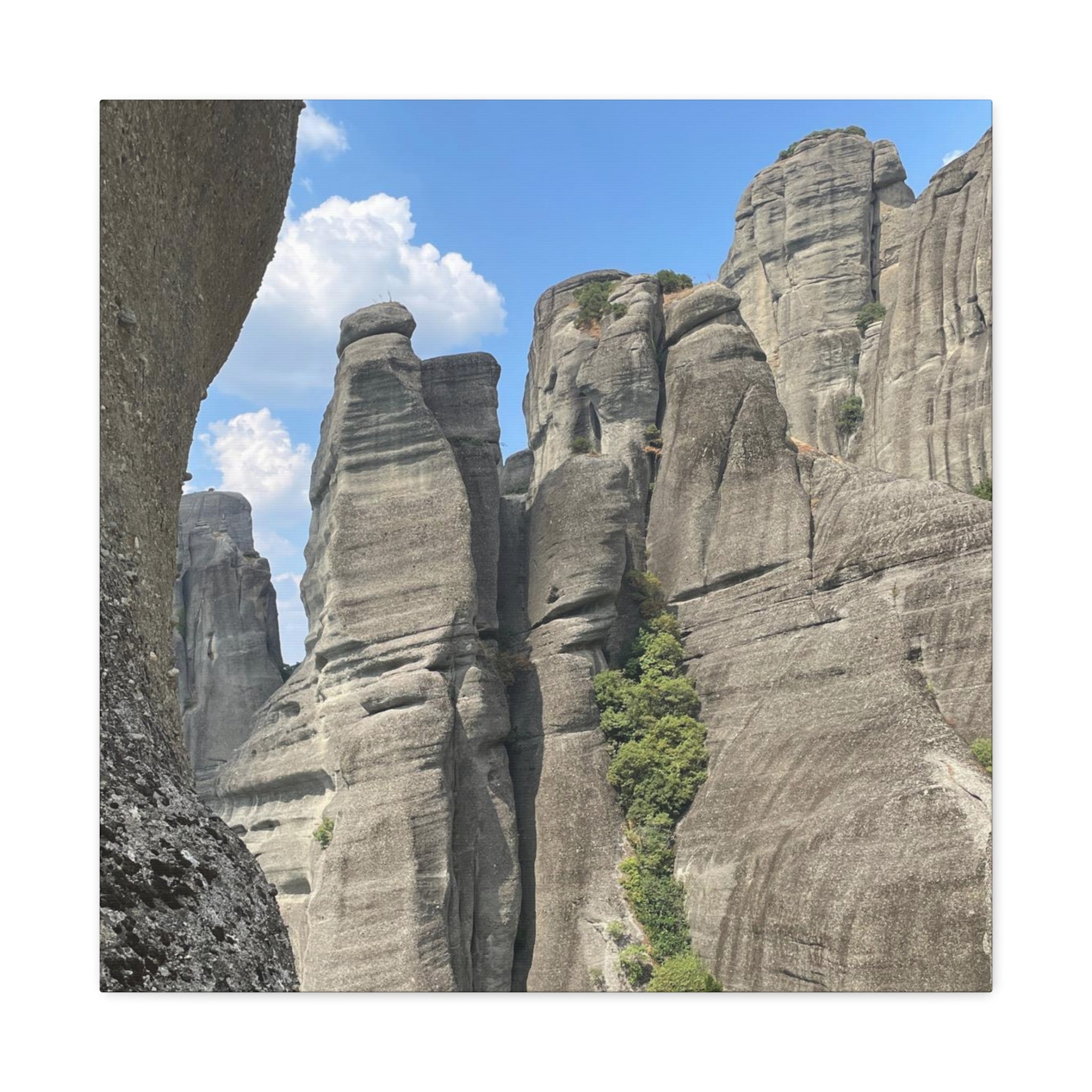 Meteora Mountains Greece Canvas Wrap