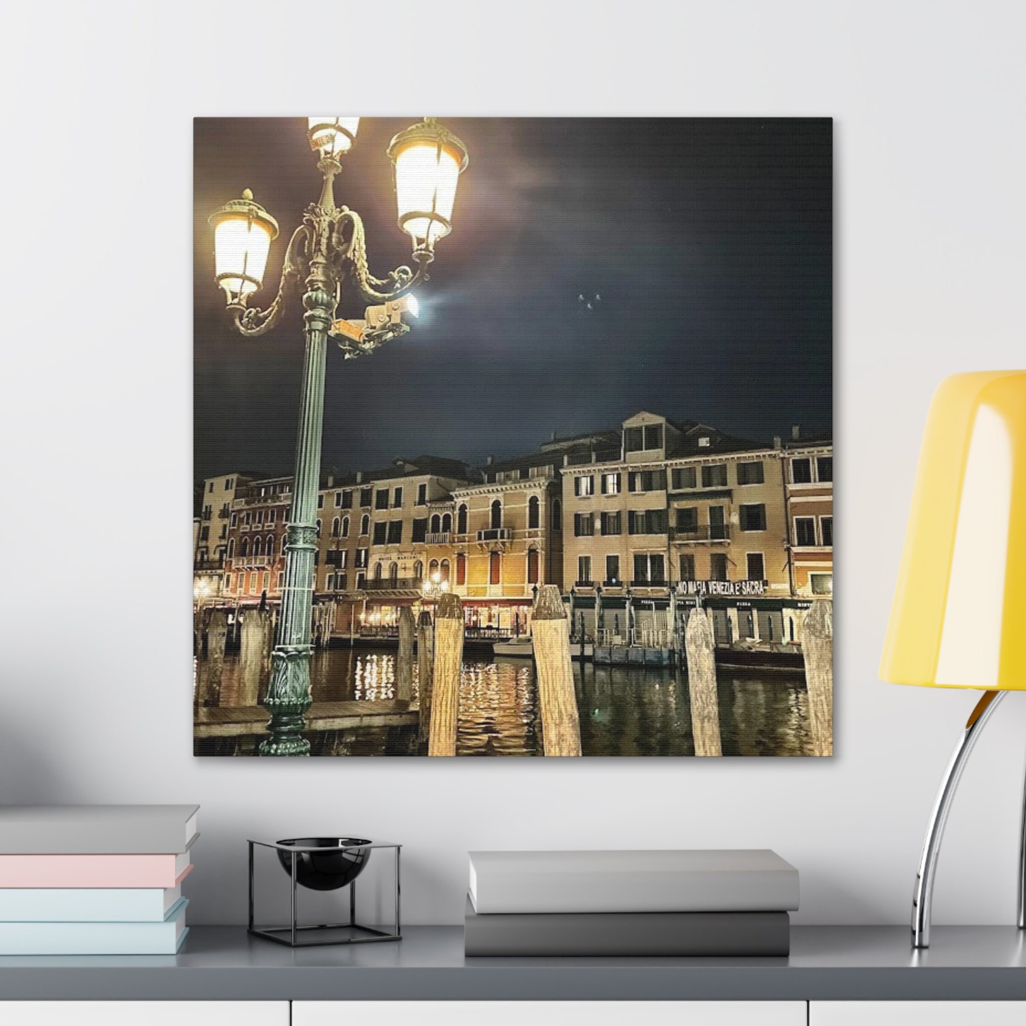 Venice Italy at Night Canvas Wrap