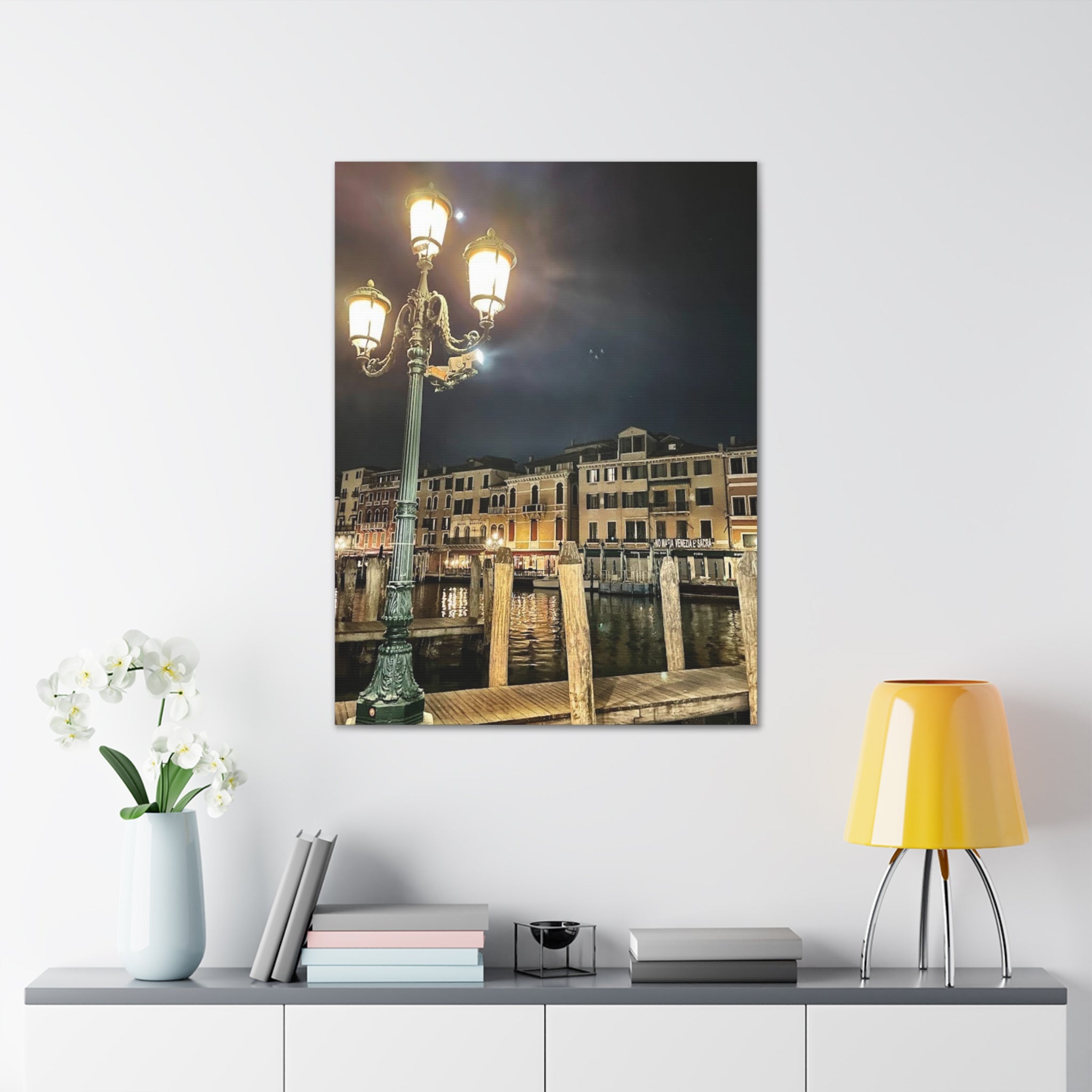 Venice Italy at Night Canvas Wrap