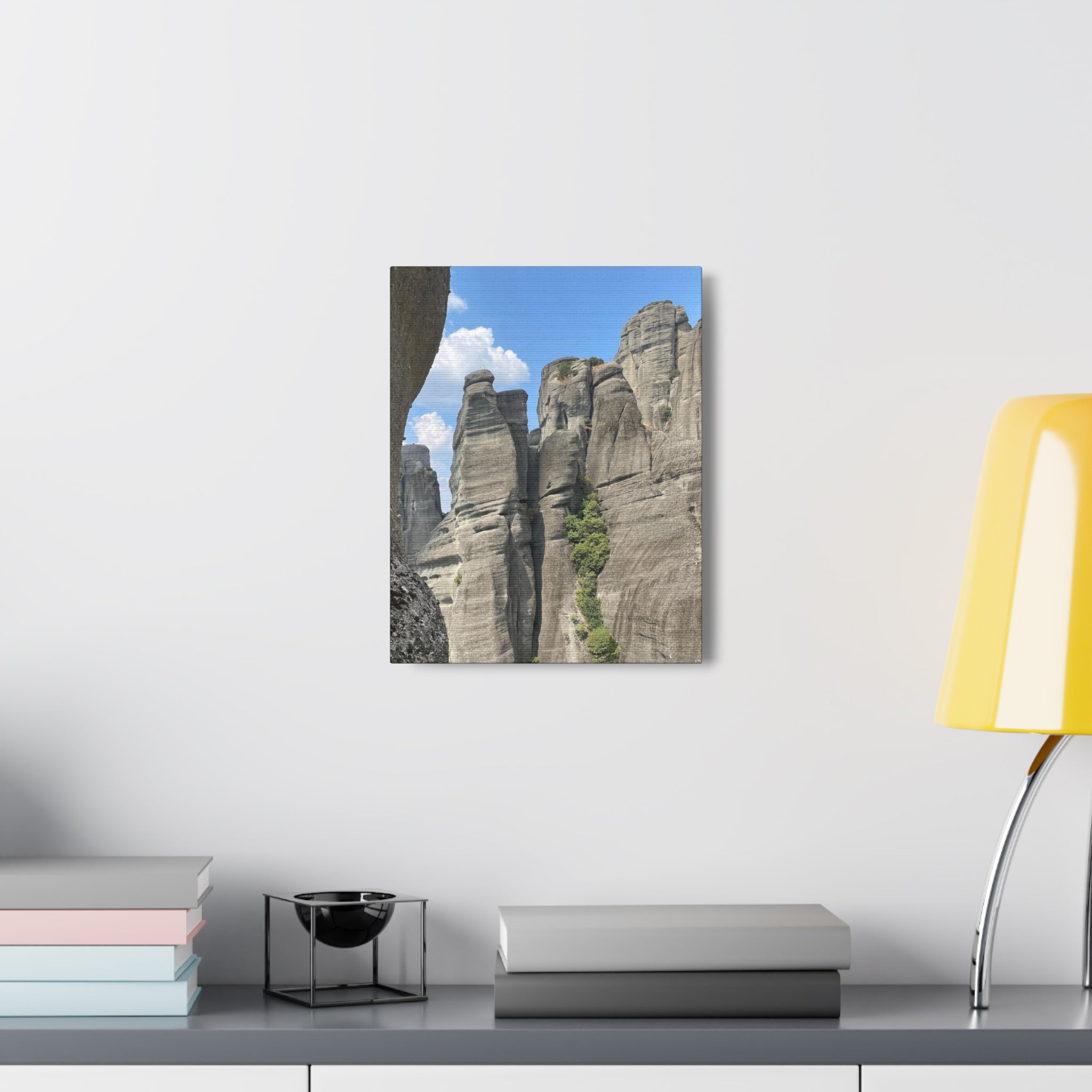 Meteora Mountains Greece Canvas Wrap