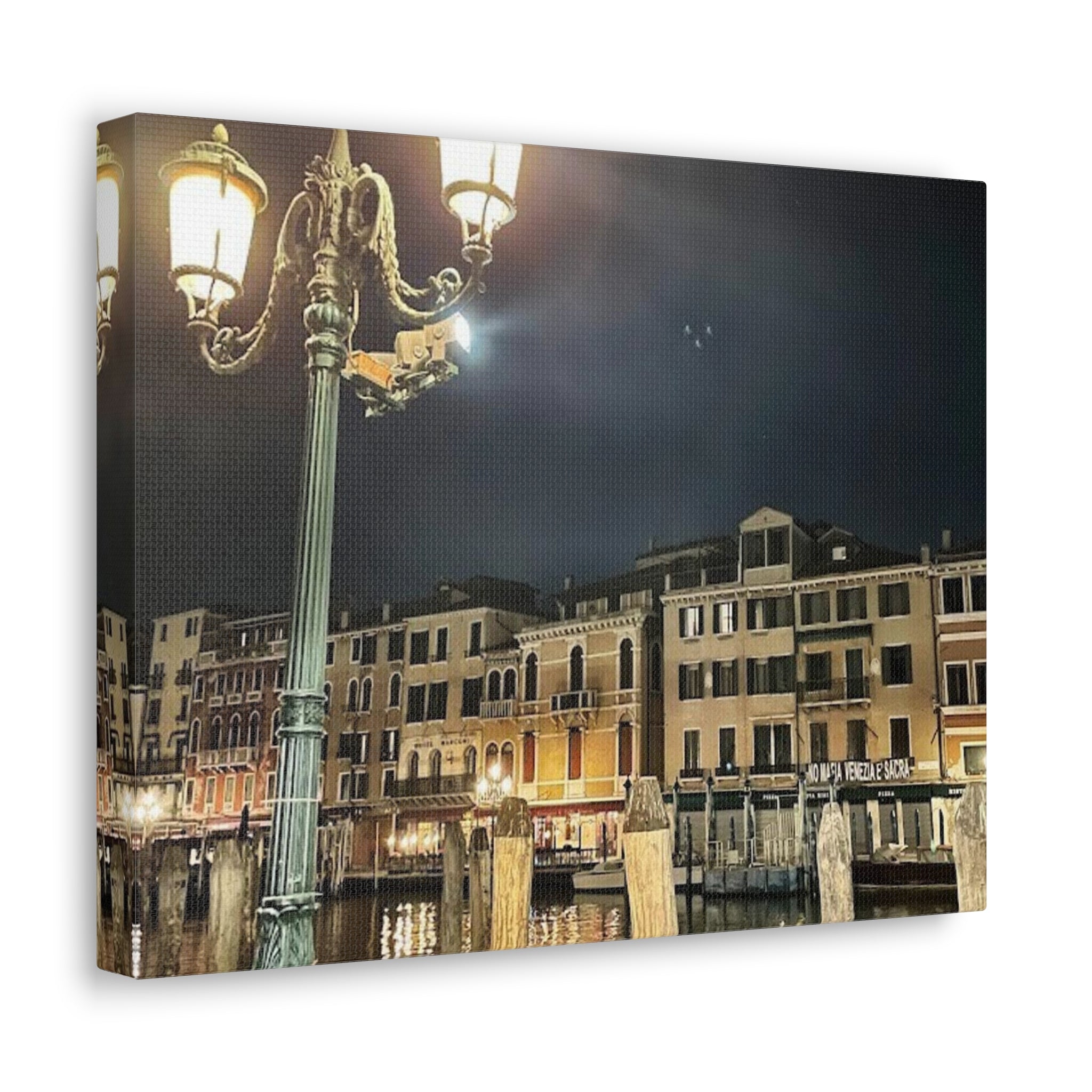 Venice Italy at Night Canvas Wrap