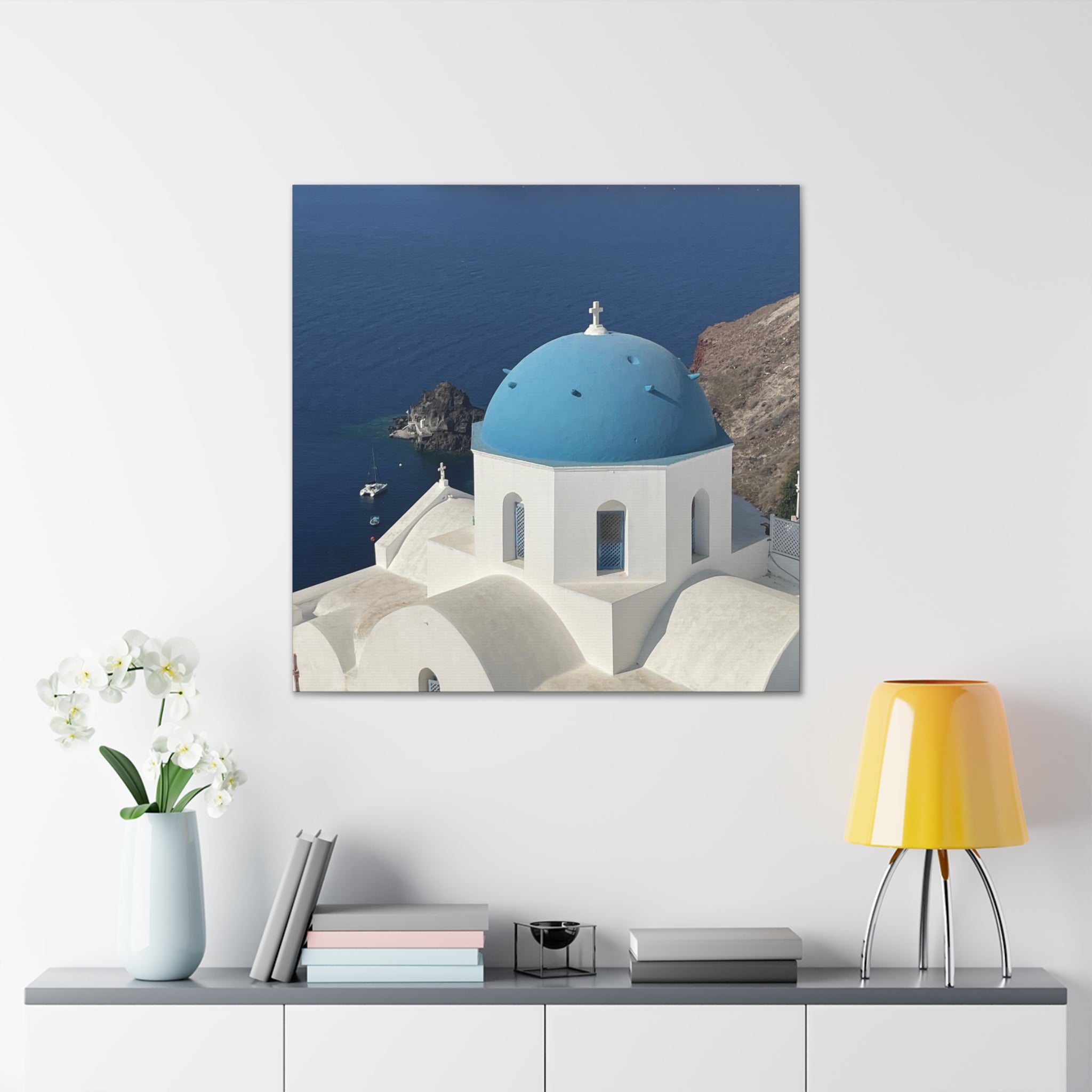 Santorini Greece Canvas Wrap