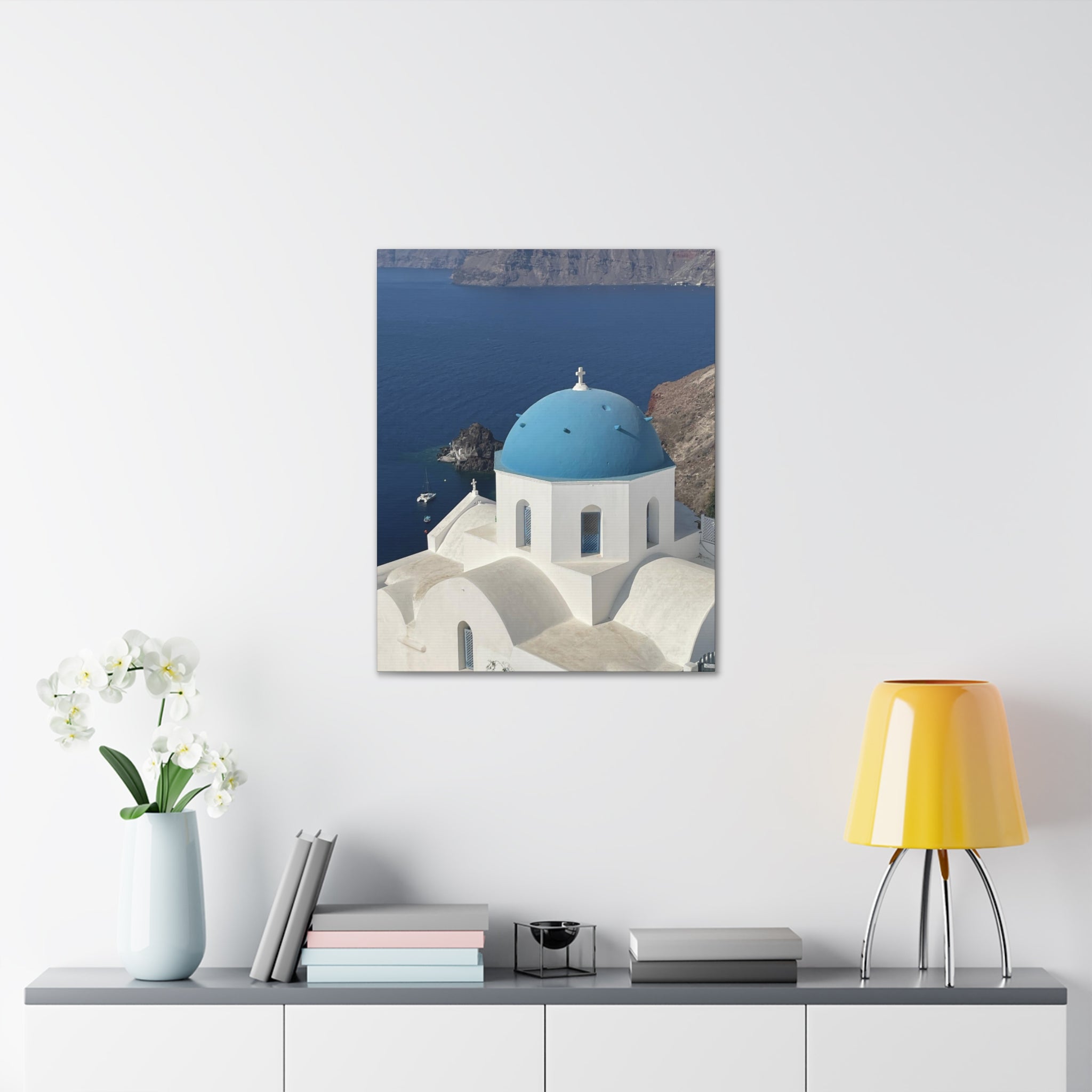 Santorini Greece Canvas Wrap