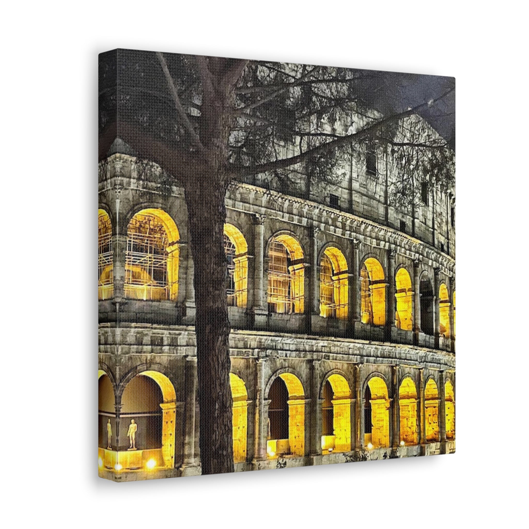 Rome at Night Canvas Wrap