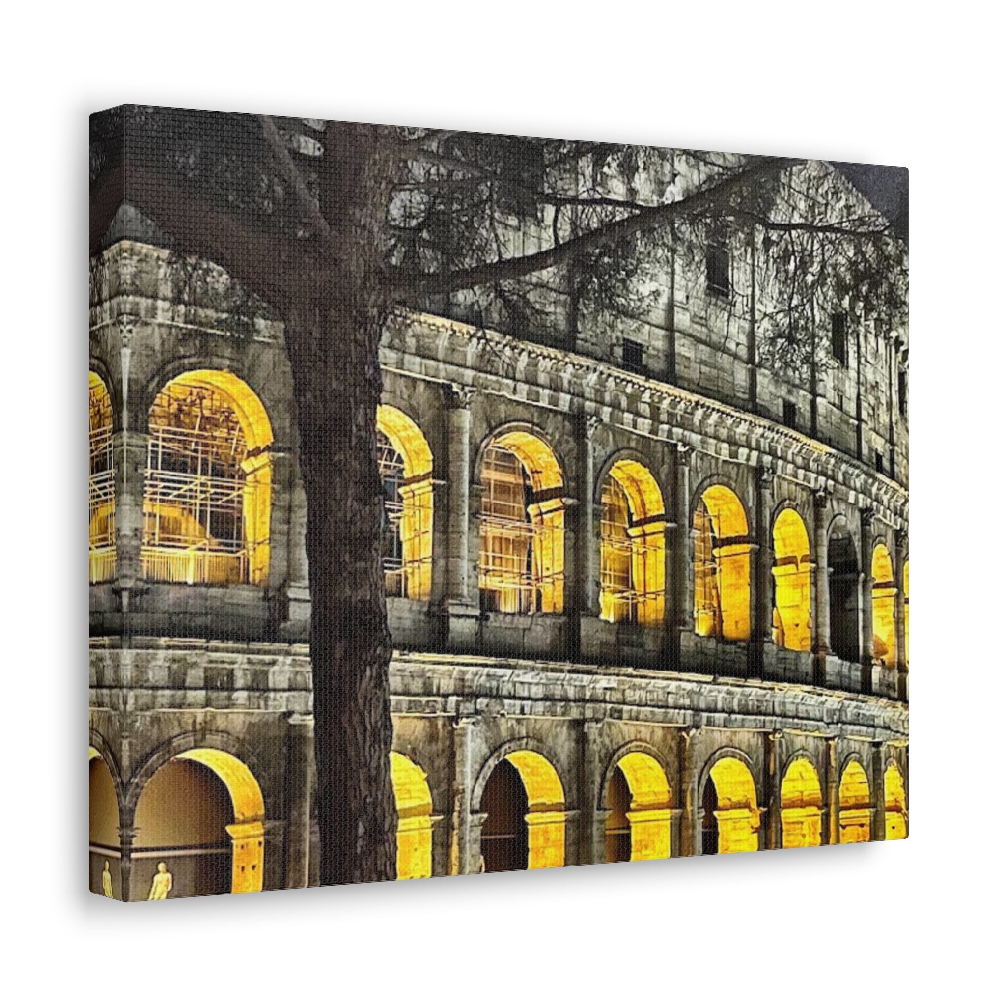 Rome at Night Canvas Wrap