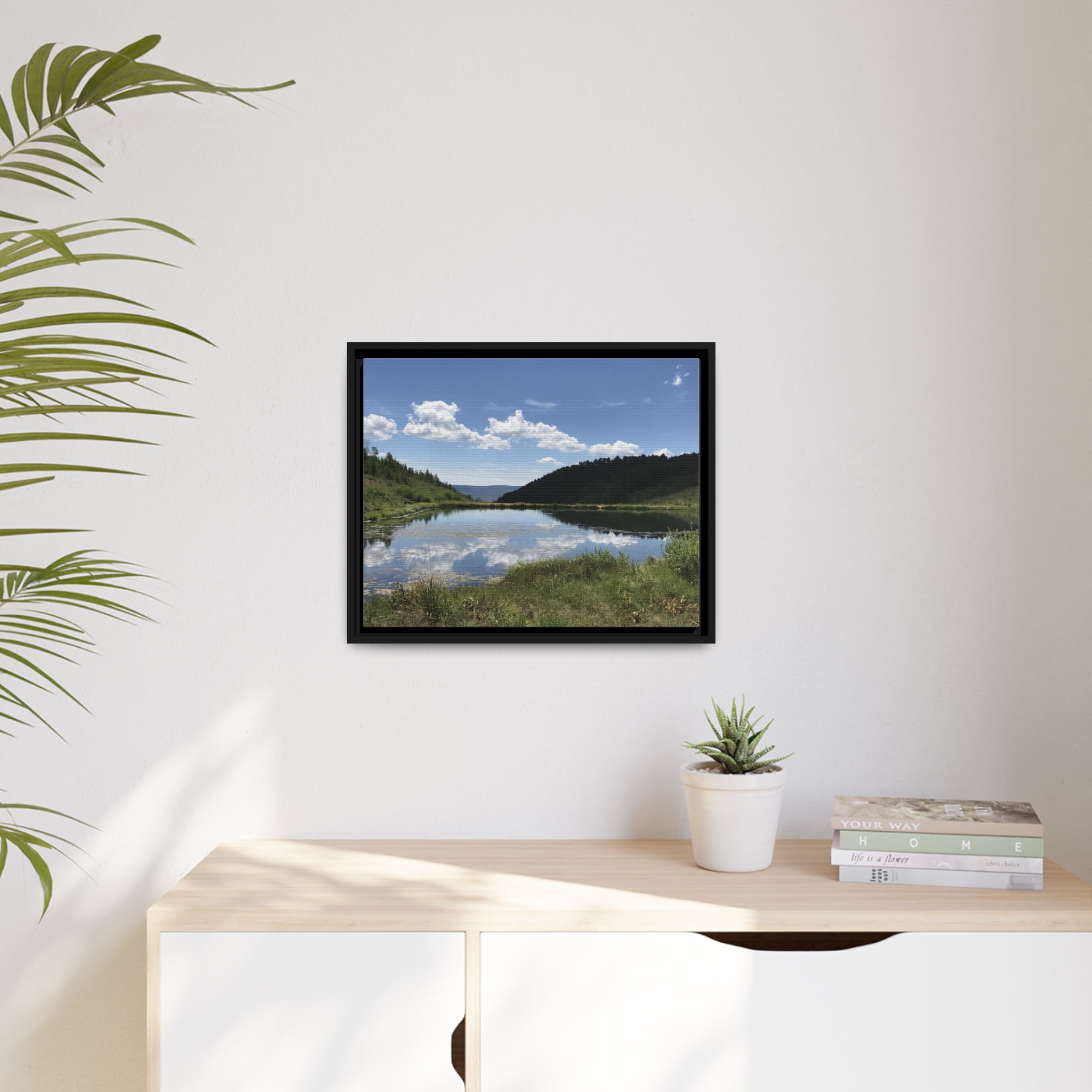 Utah Mountains Matte Canvas, Black Frame