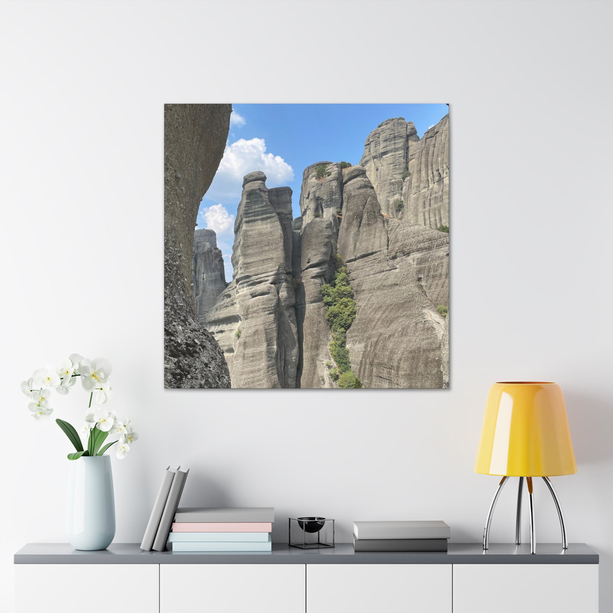 Meteora Mountains Greece Canvas Wrap